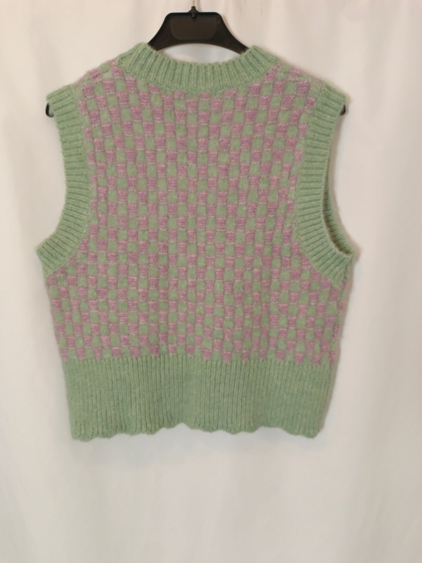 ZARA. Jersey sin mangas cuadros T.m