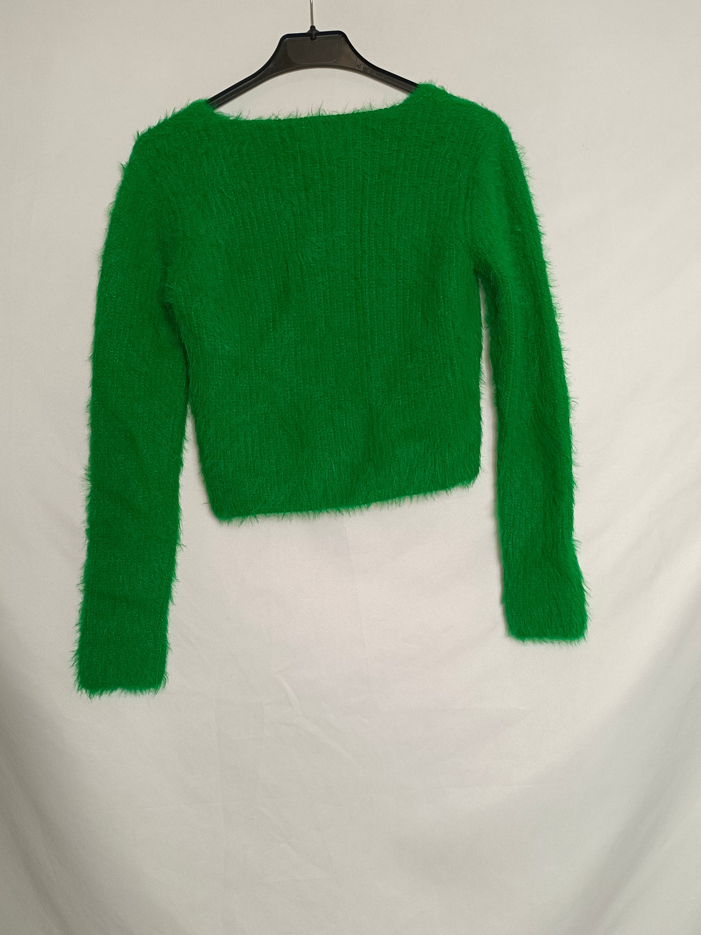 ZARA. Jersey verde pelito T.s