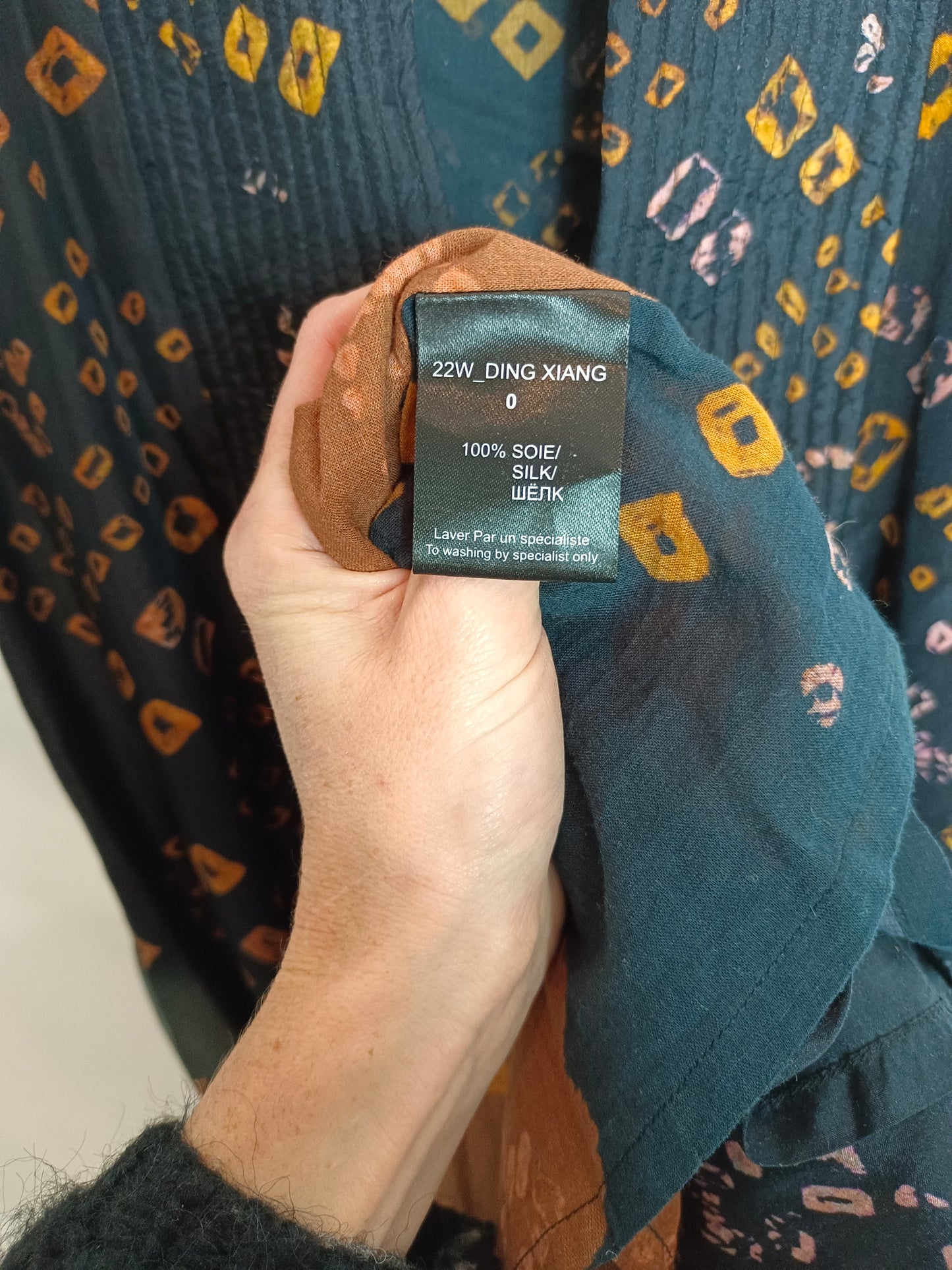 MES DEMOISELLES. Chaleco negro estampado T.0(xs)