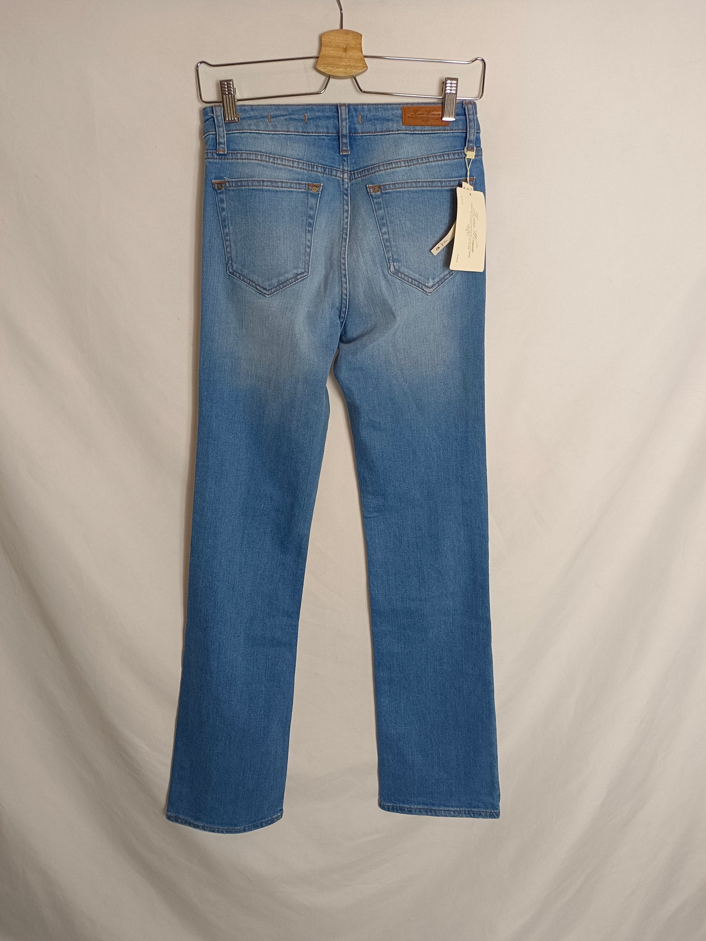 ZARA. Light-colored flared trousers, size 34