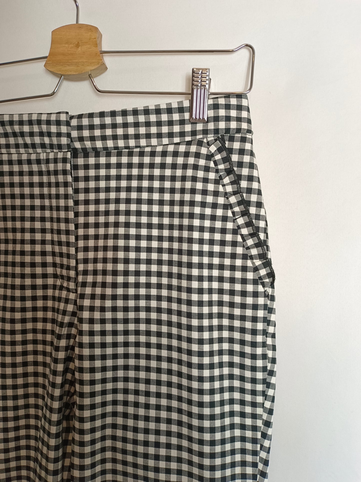 ZARA. Pantalón cuadros vichy T.s