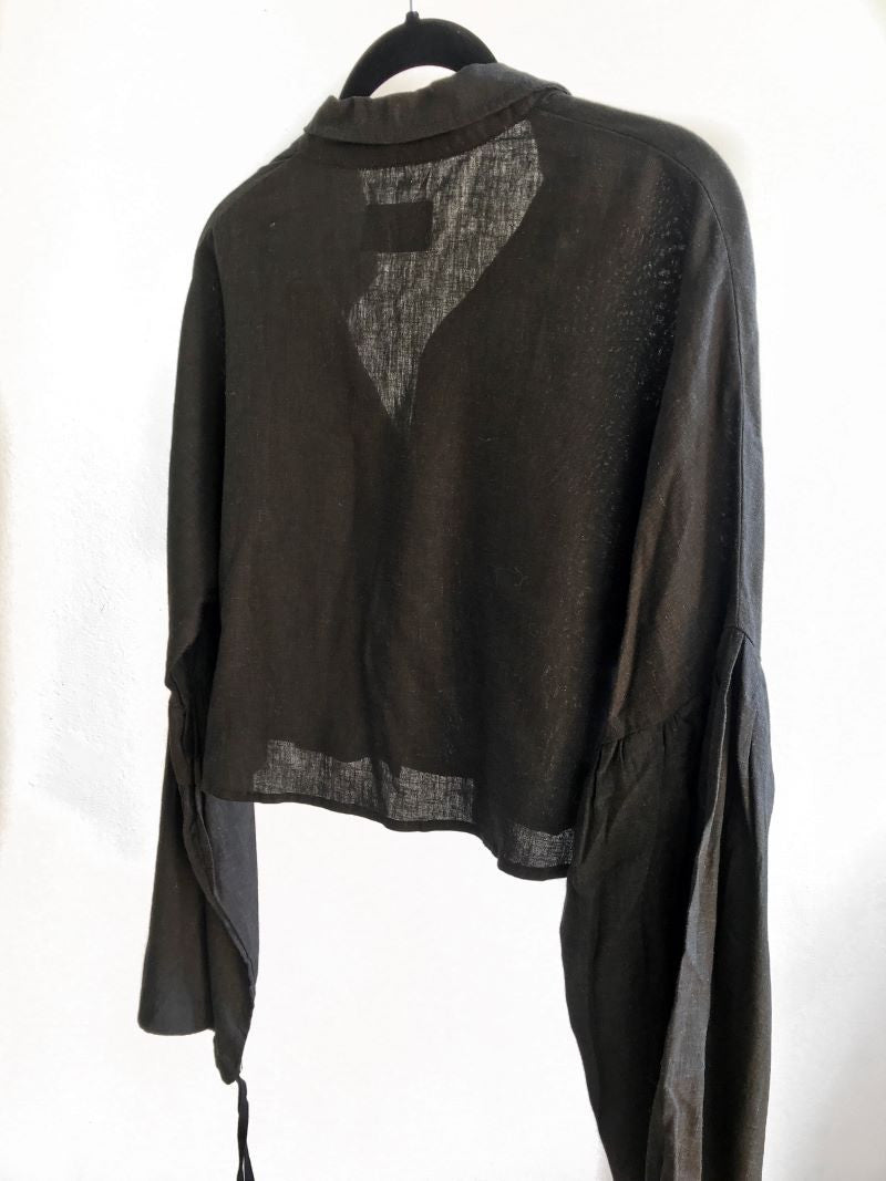 AMPIVERA. Top negro lino T.M