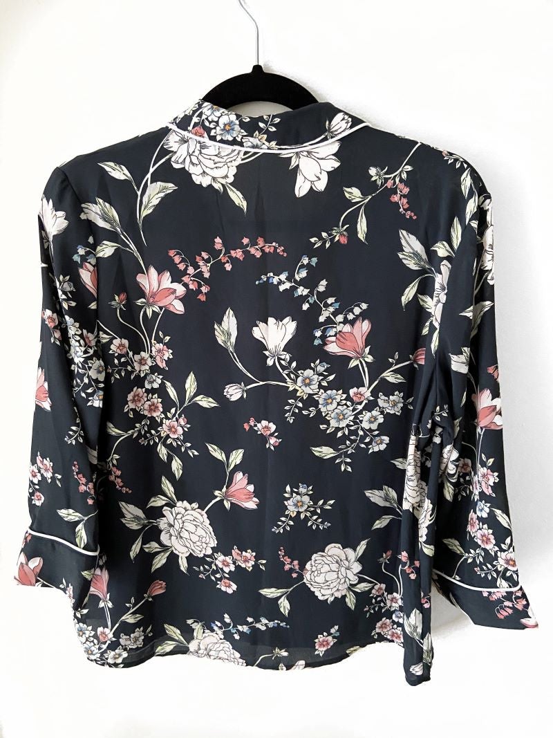 PIMKIE. Blusa azul flores T.m