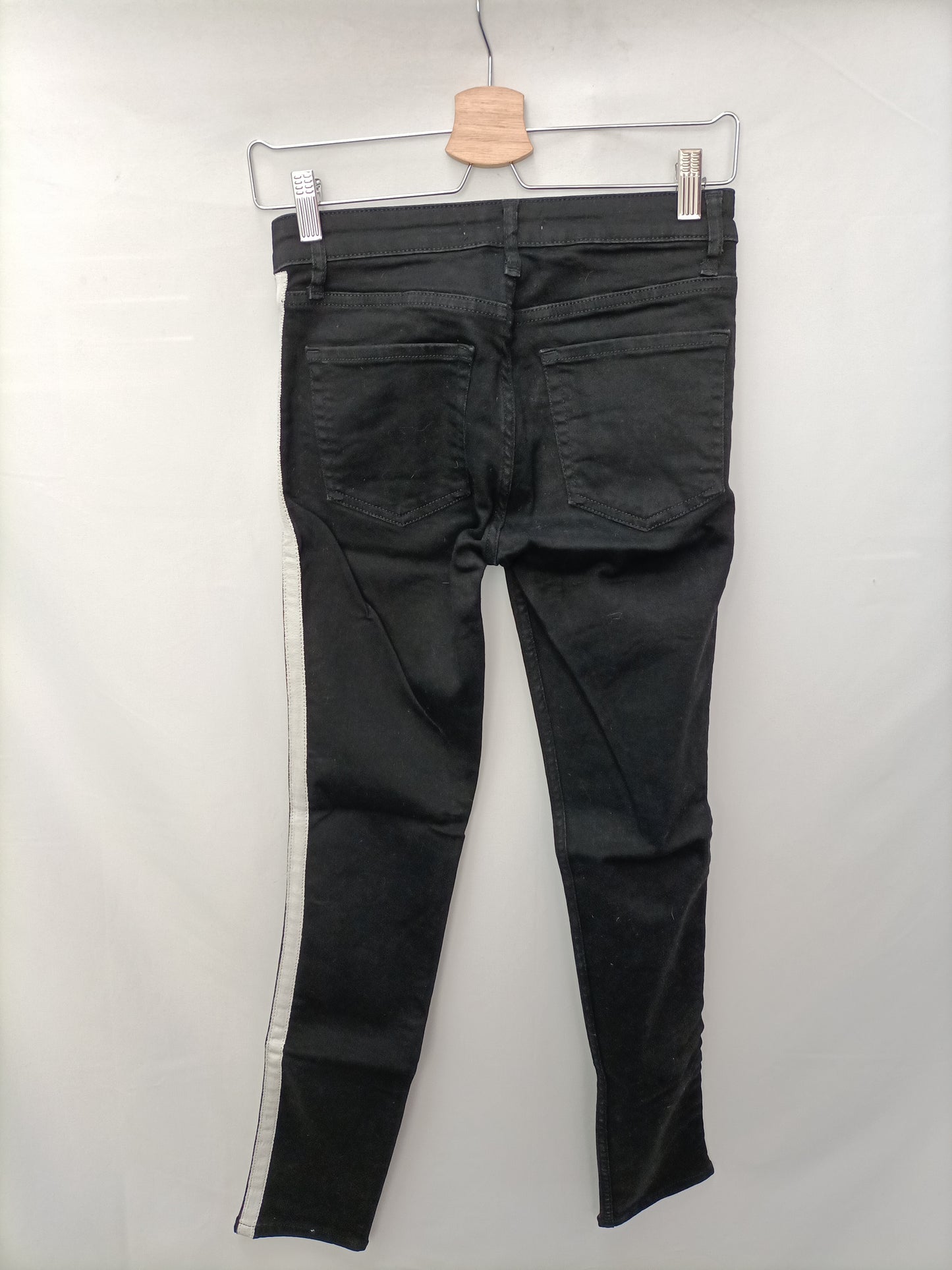 MANGO. Black denim stripe size 34
