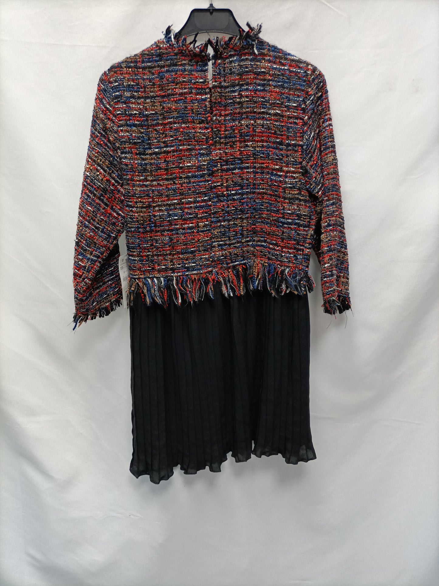 ZARA. Vestido doble textura T.xs