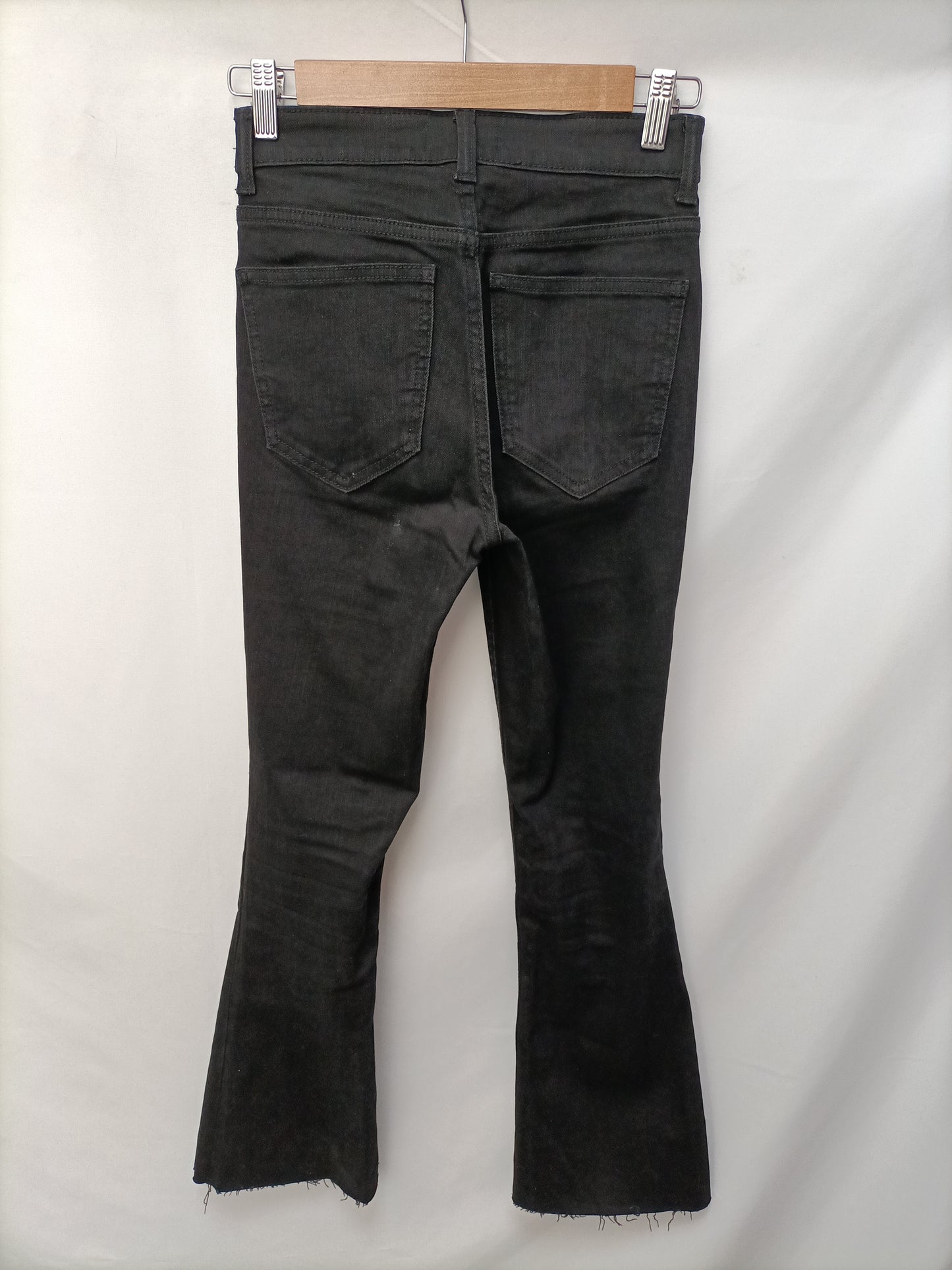 ZARA. Black flared trousers, size 34