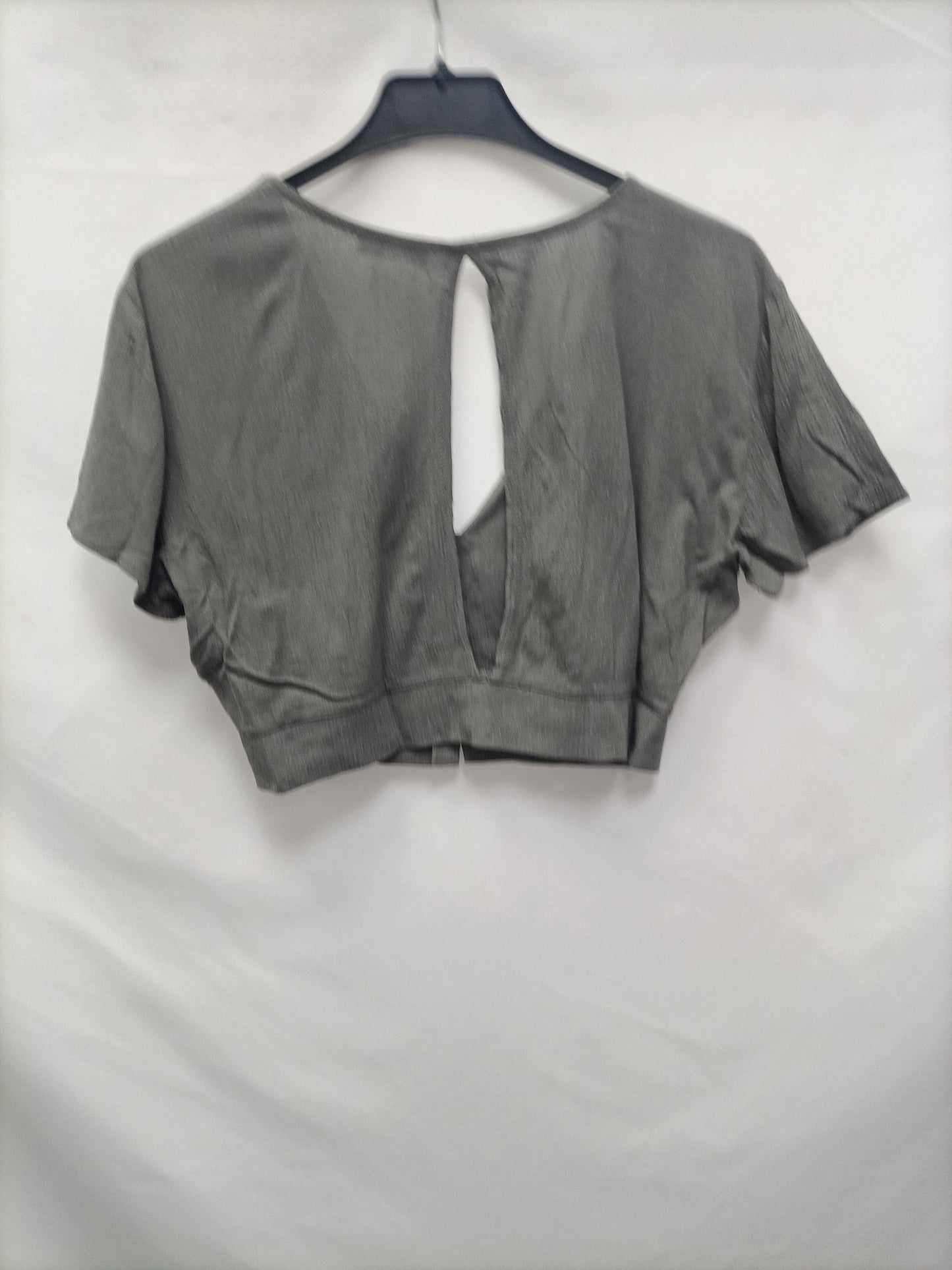 PULL&BEAR. Grey Crop Top Tm