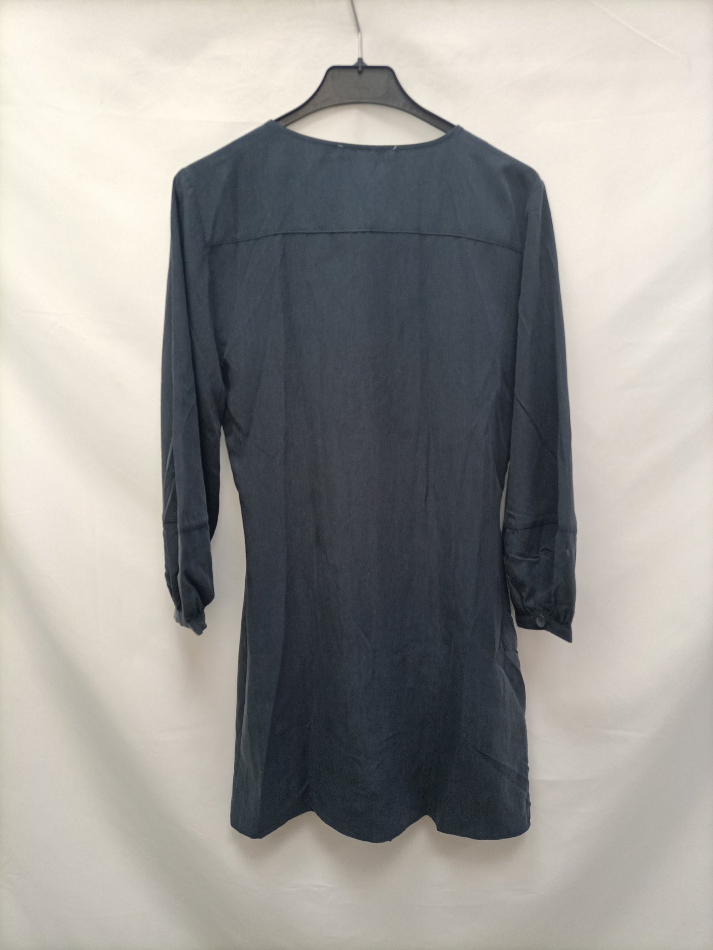 MANGO. Vestido azul botones T.s