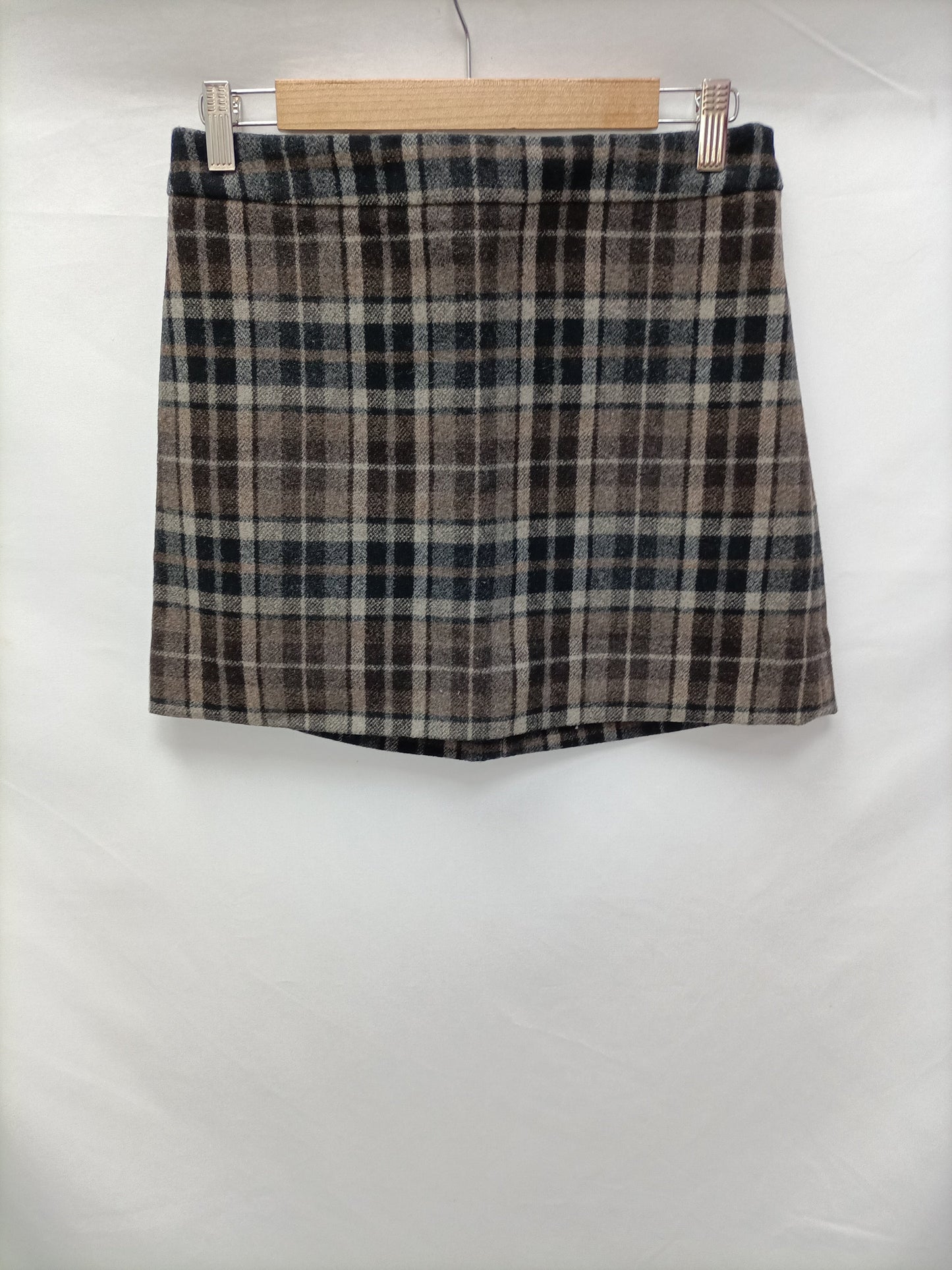 ZARA. Falda corta cuadros T.s