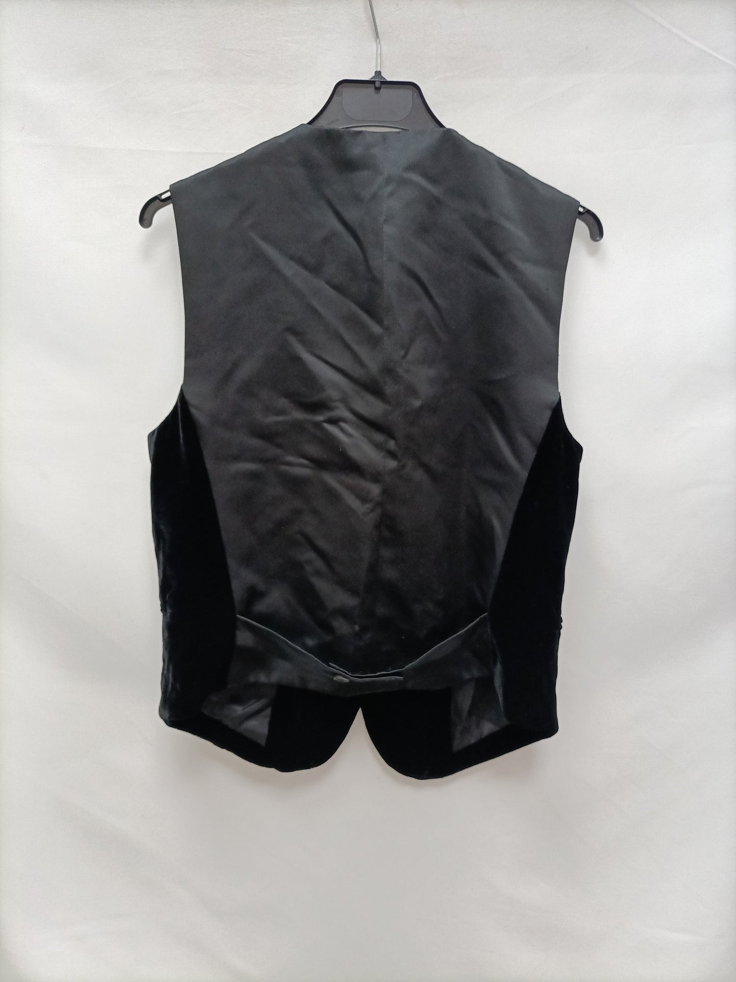 ZARA. Chaleco negro de terciopelo T.m