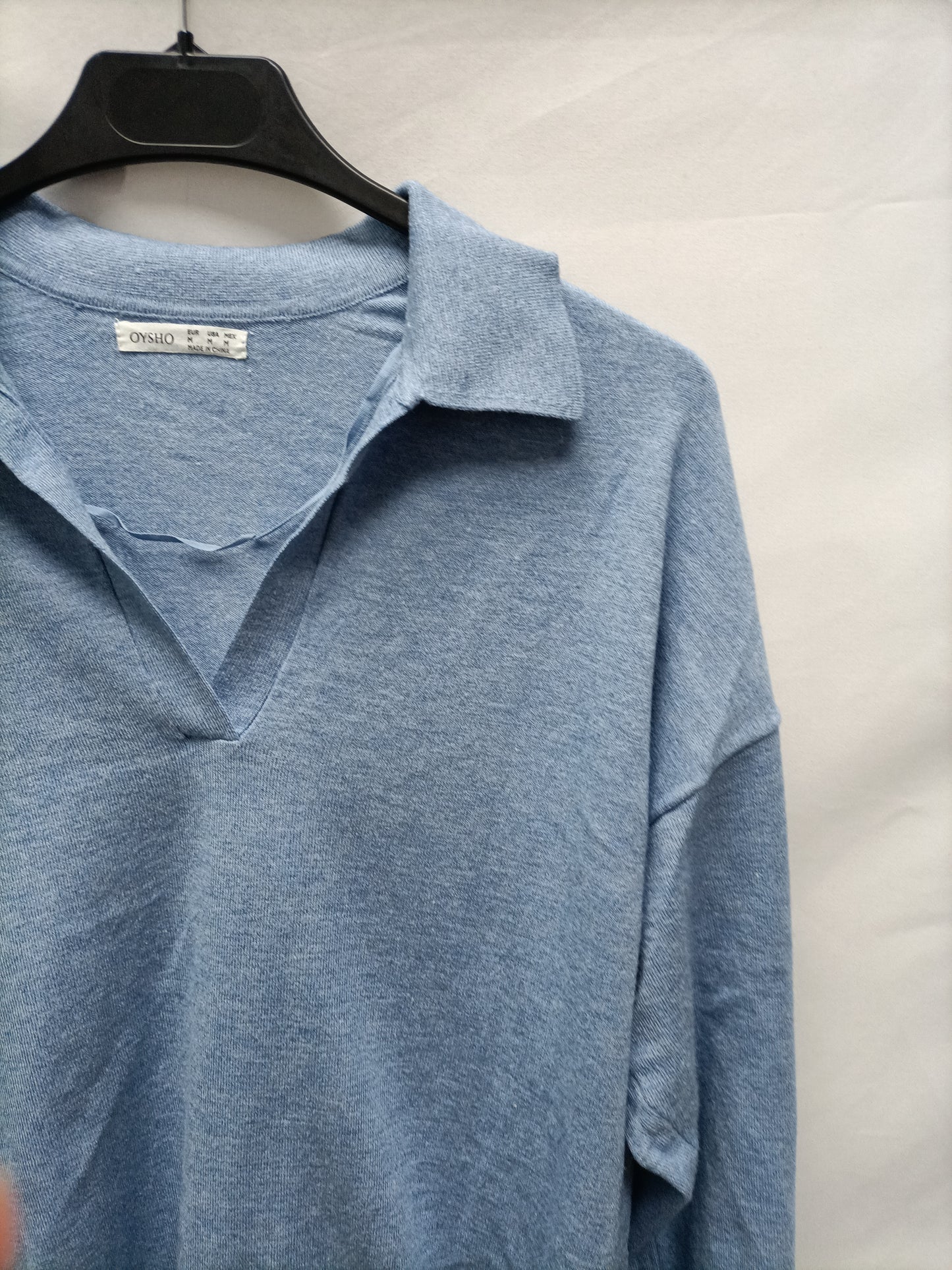 OYSHO. Jersey celeste T.m