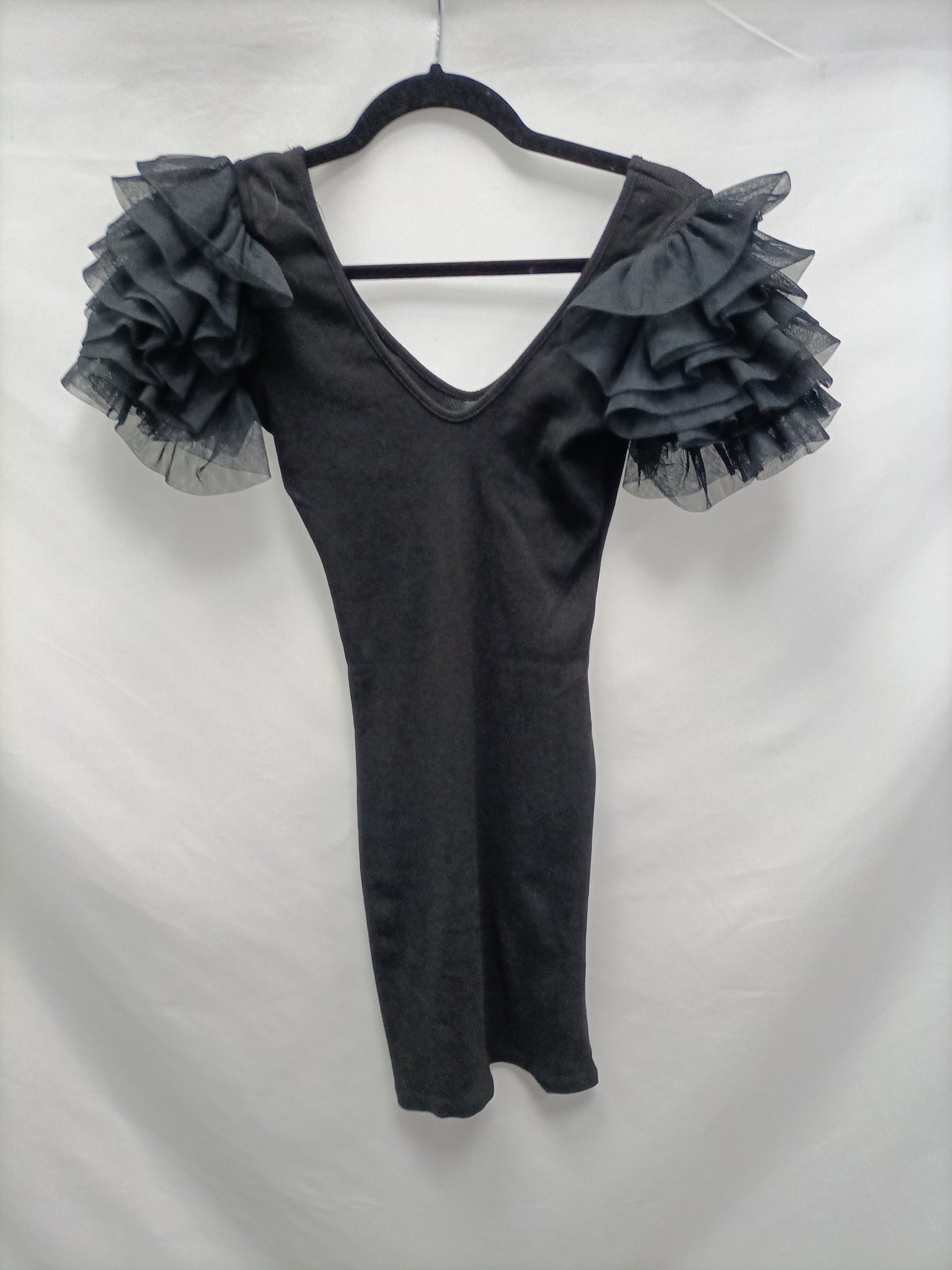 OTRAS. Vestido negro mangas T.u(s)