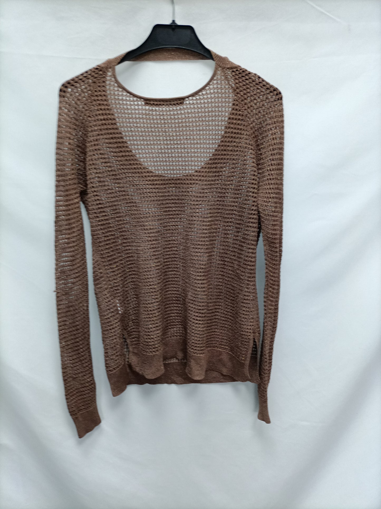 BERENICE. Jersey marrón hilos T.xs