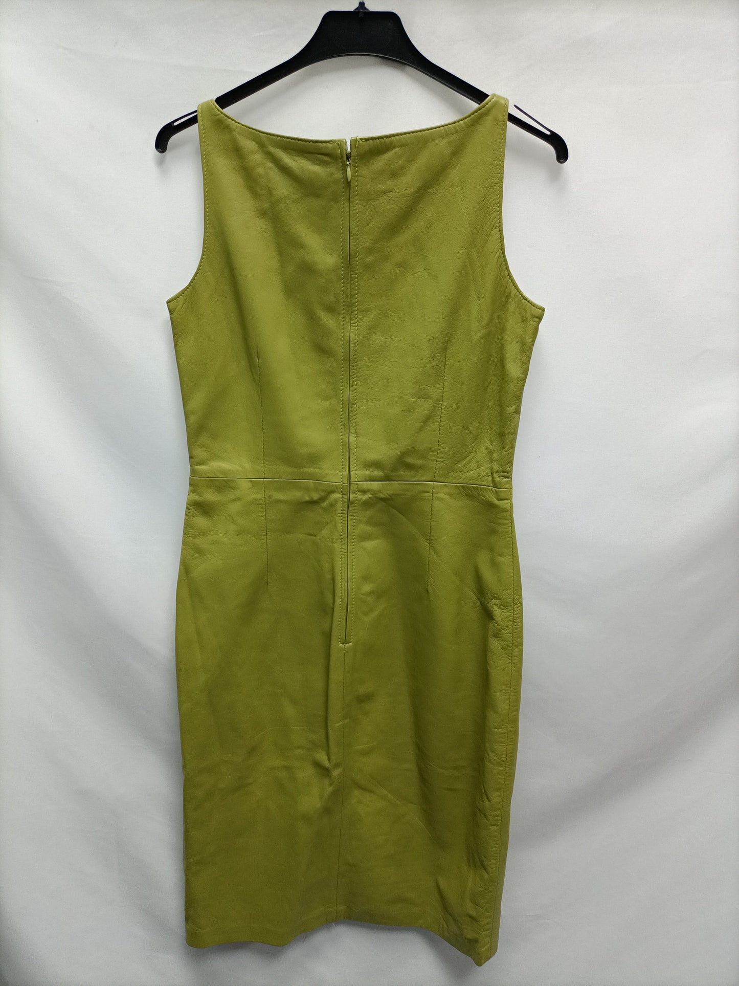 MINORITY. vestido verde piel T.40