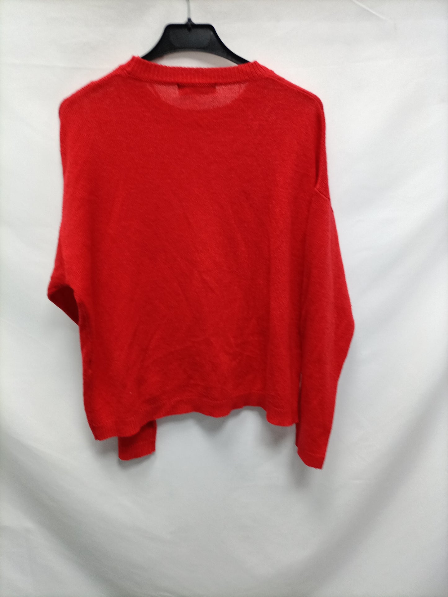 BERSHKA. Jersey básico rojo T.l