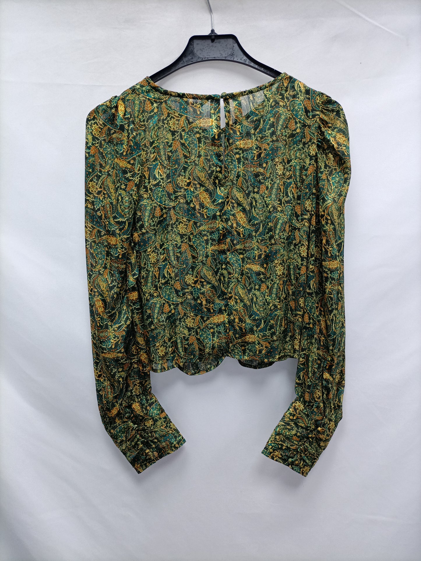 ZARA. Gathered amoeba top T.xs