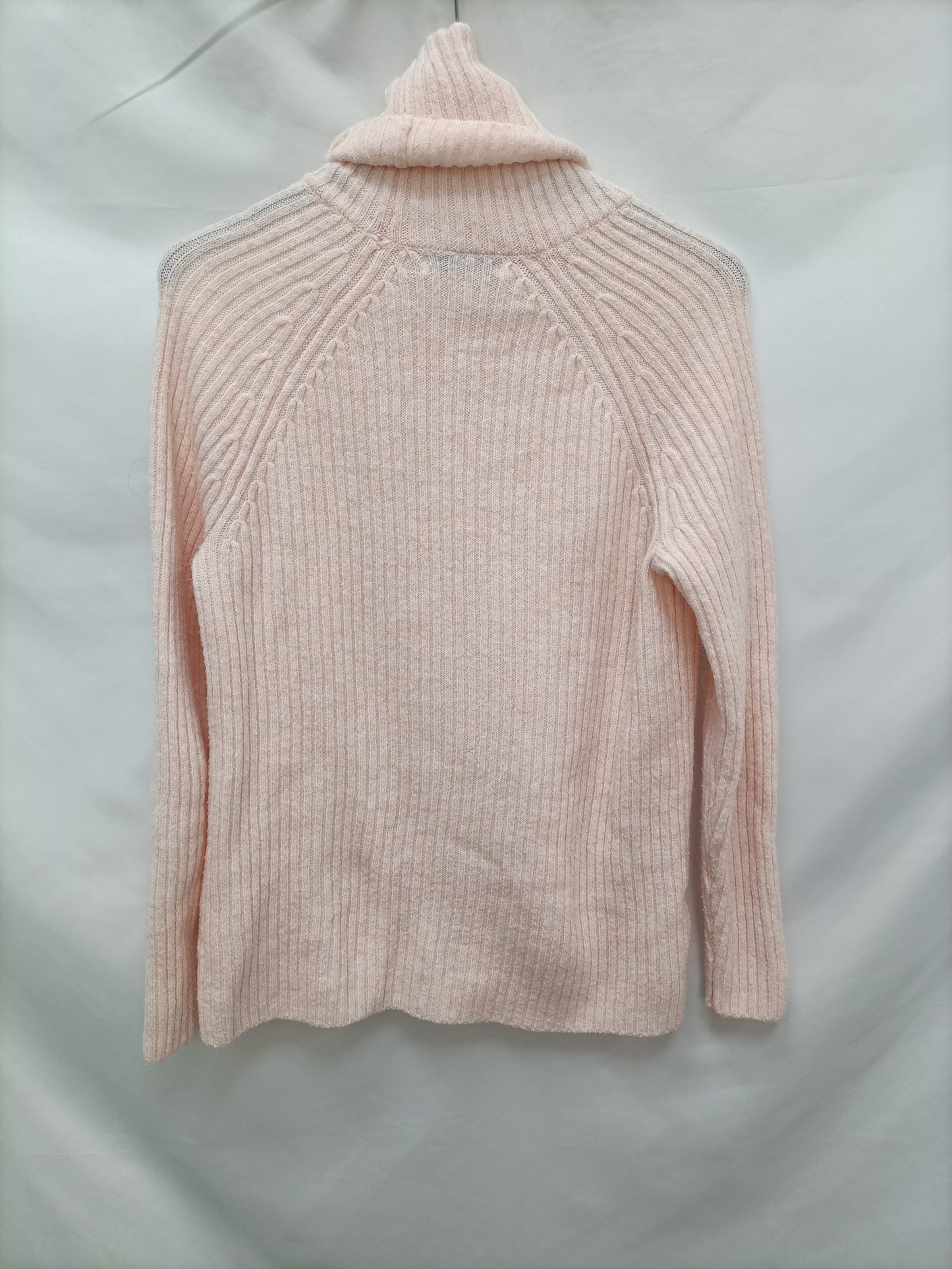 MANGO. Jersey rosa canalé T.s