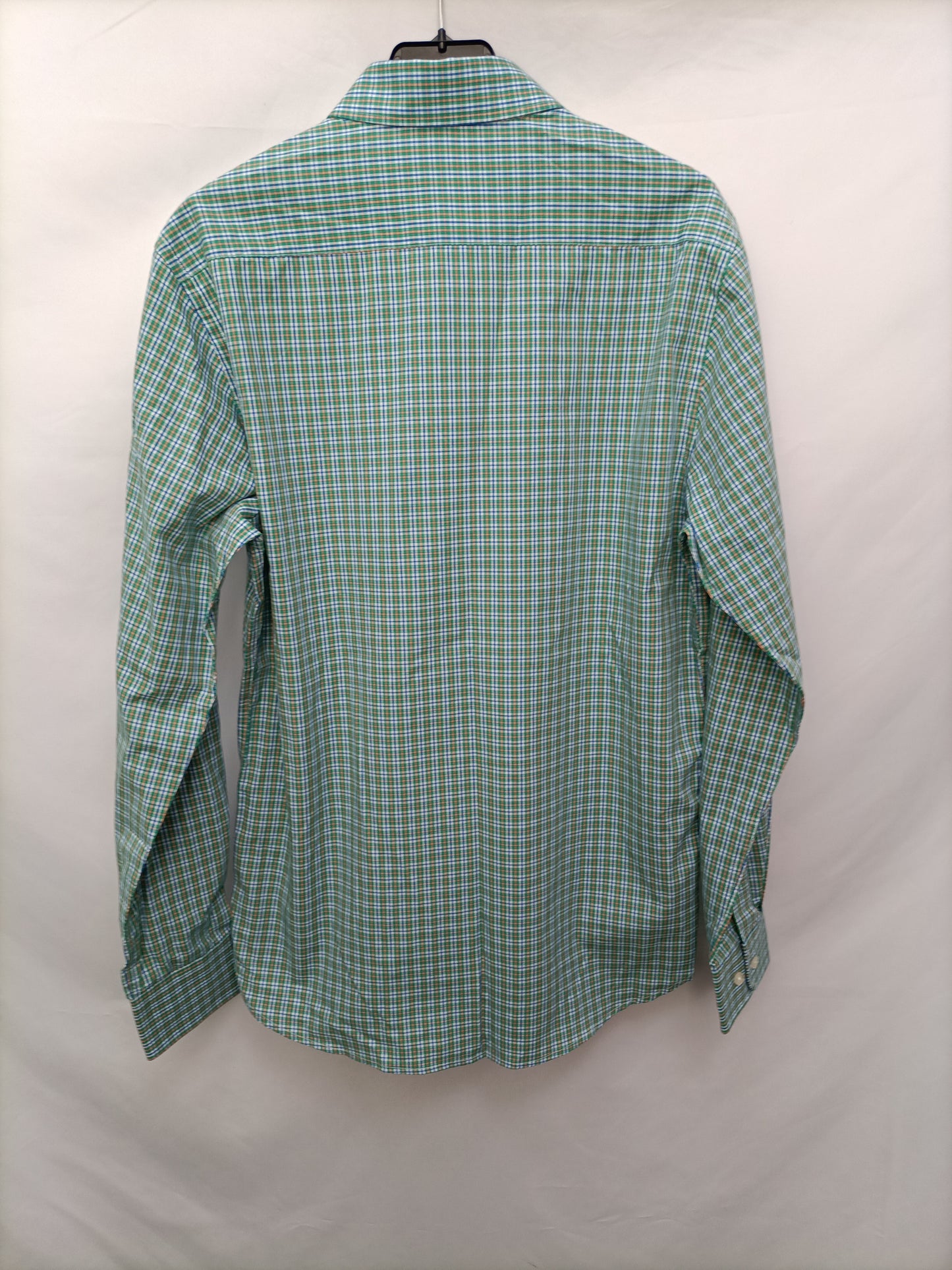 AMICHI. Camisa cuadros verde y azul