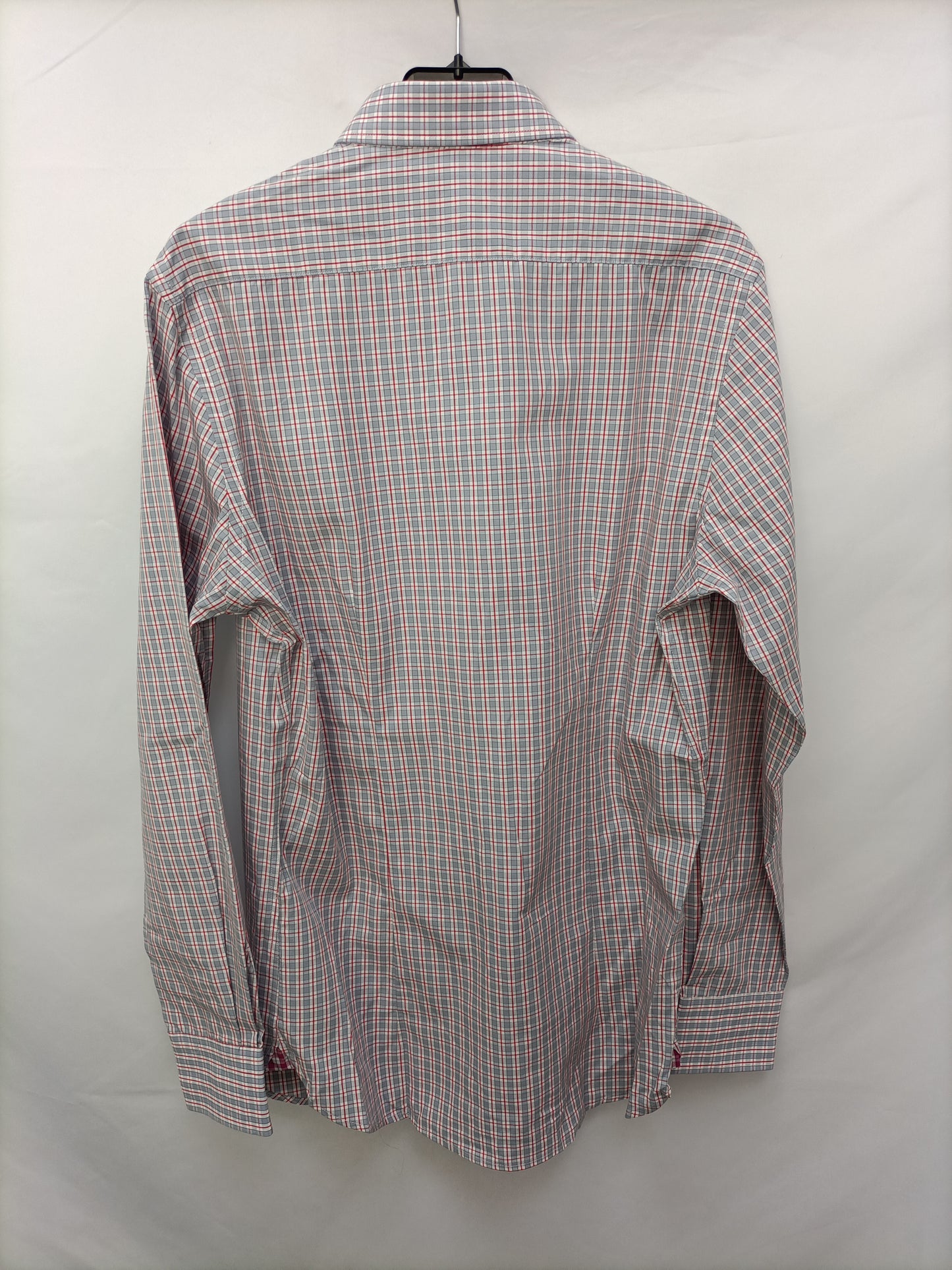 AMICHI. Camisa cuadros gris