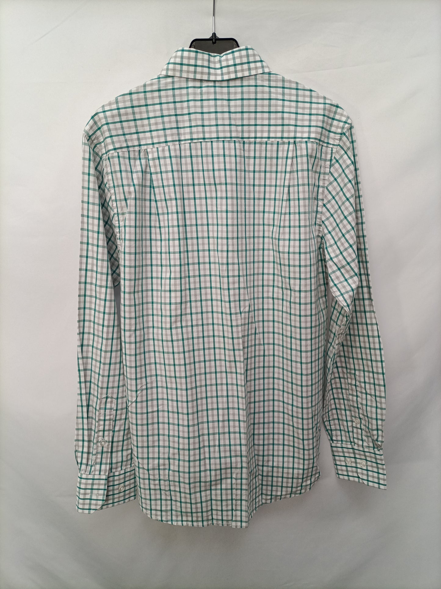 AMICHI.Camisa cuadros gris y verde