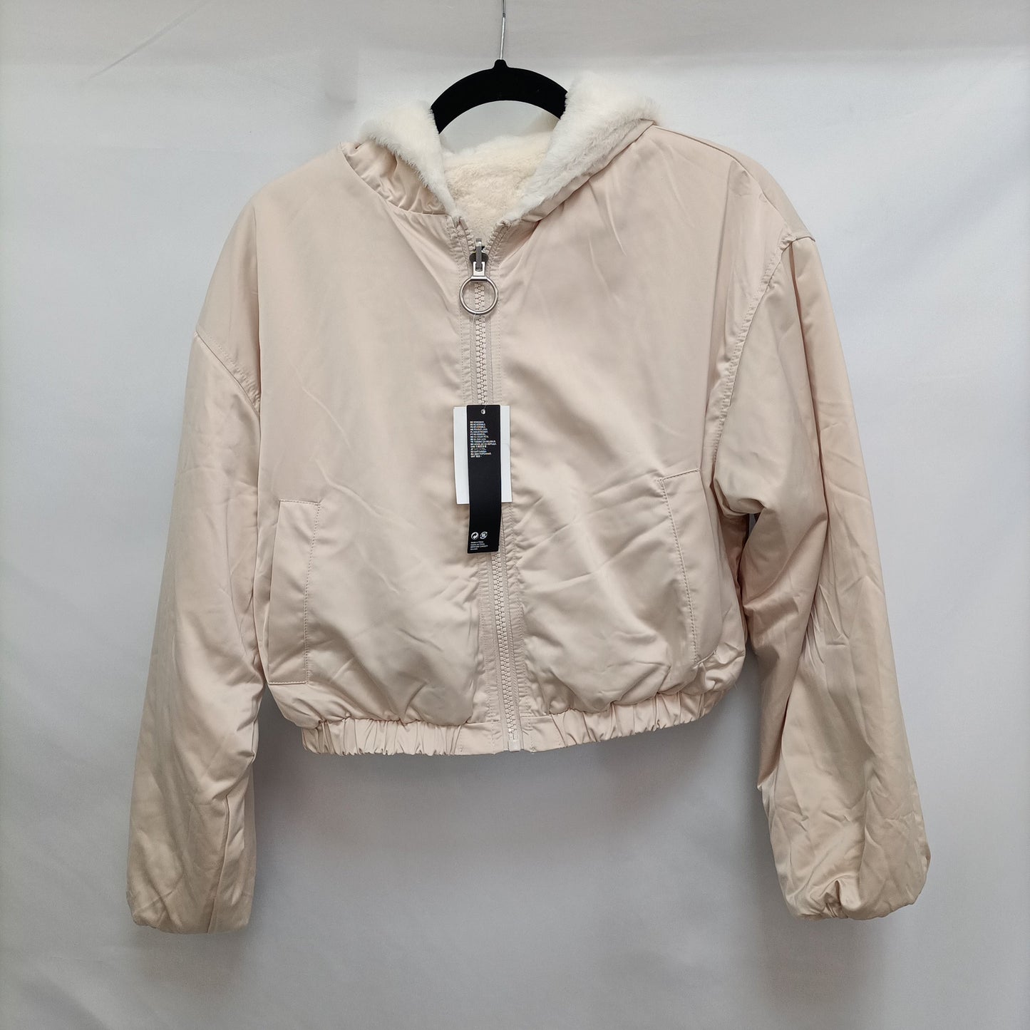 H&M. Abrigo corto reversible T.s