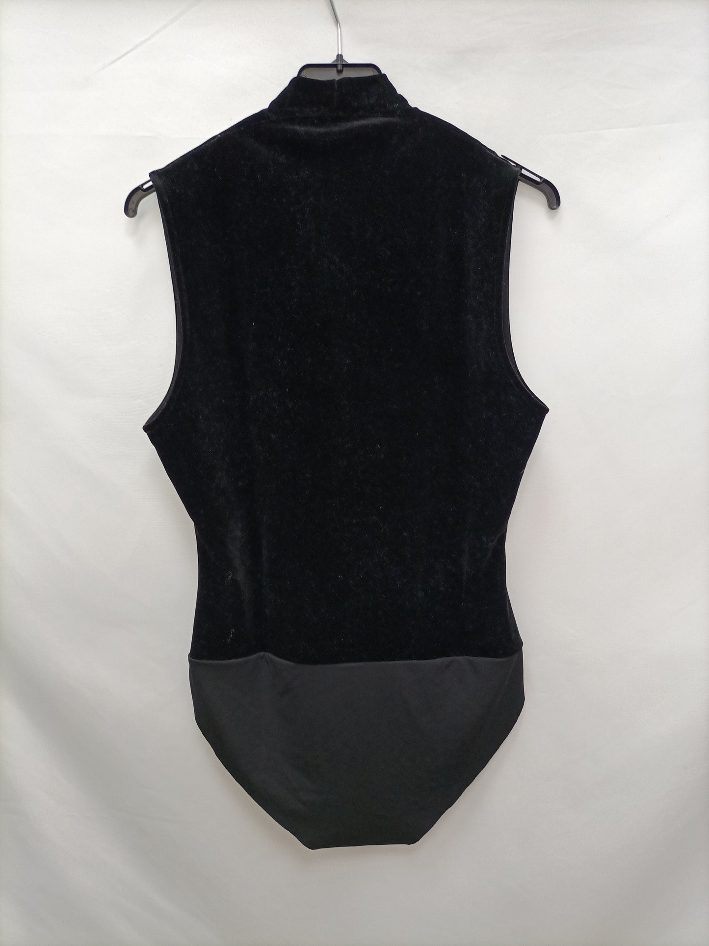 MANGO. Body negro terciopelo T.m