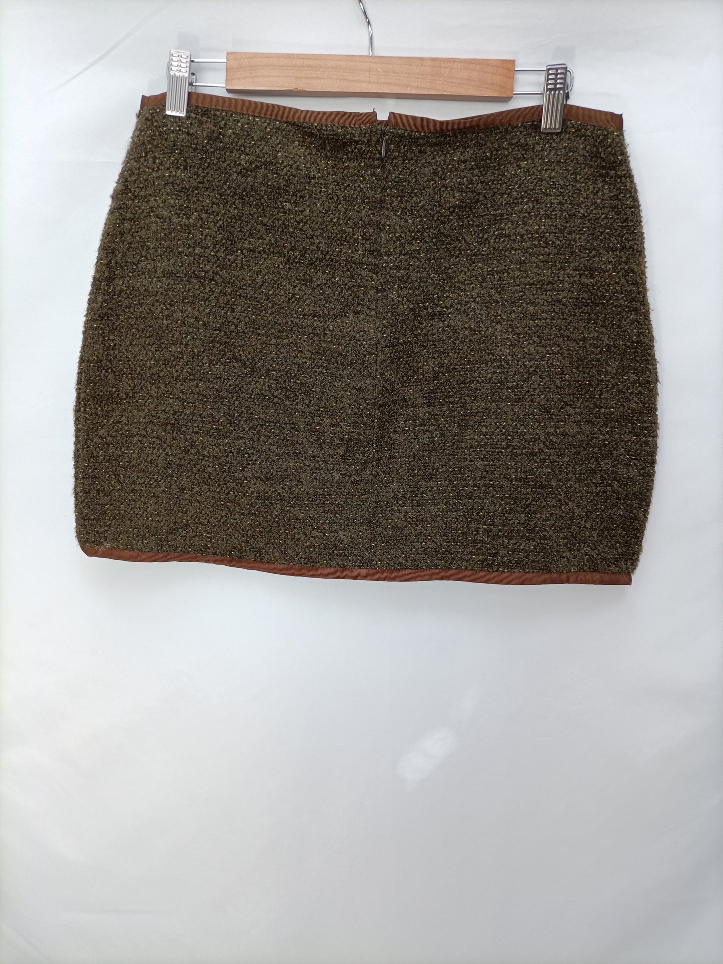 BY AMARILLO LIMON. Falda verde tweed T.42