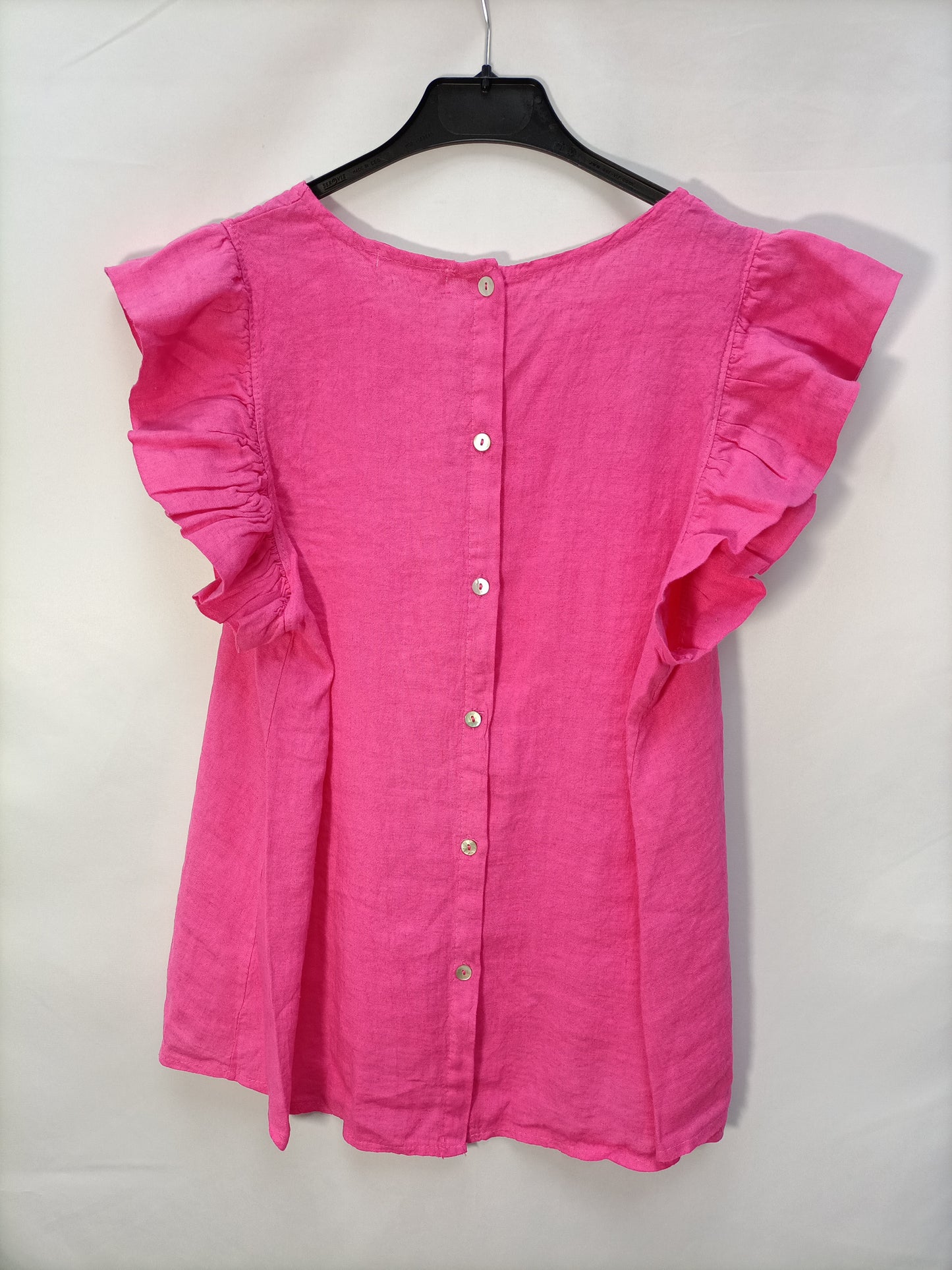TACATUCO. Pink linen blouse Tu (l)