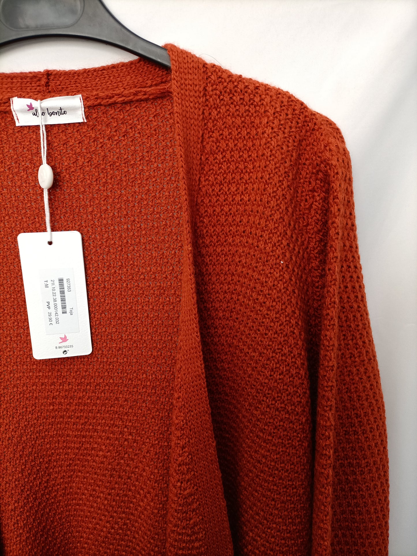 Paula.ALGO BONITO. Cárdigan naranja T.m