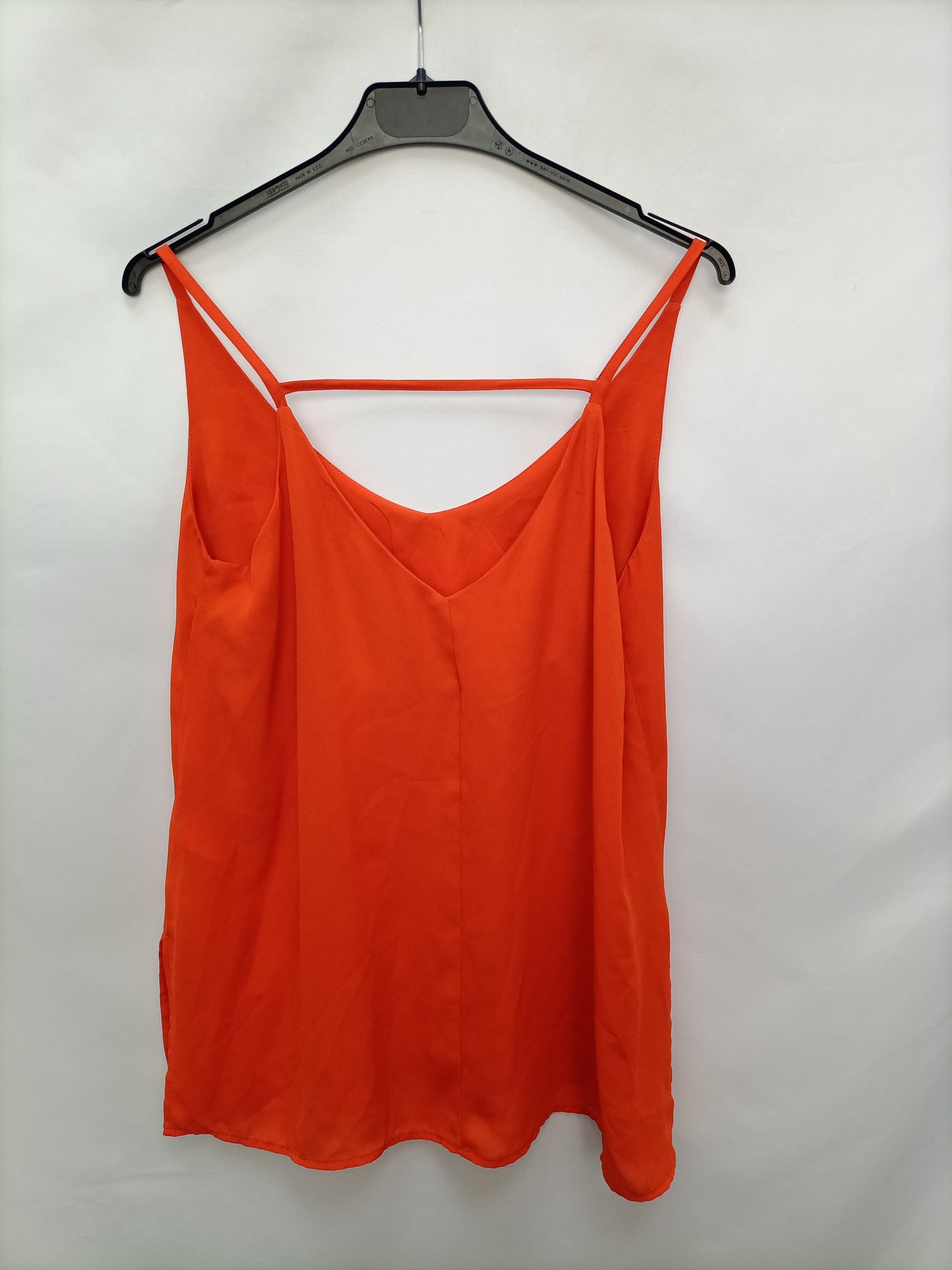 H&M. Top fluido naranja T.44