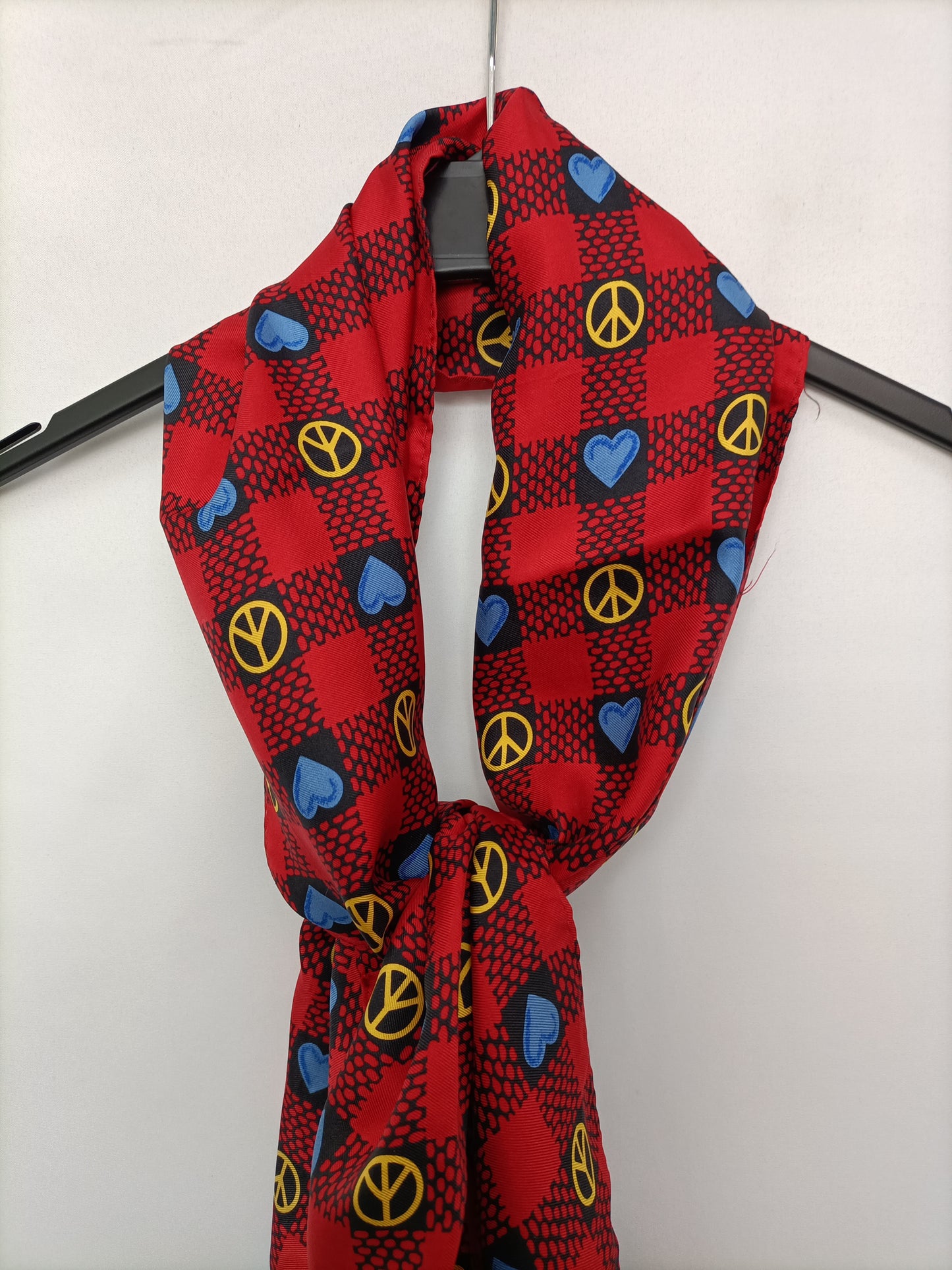 MOCCINO. Red silk scarf