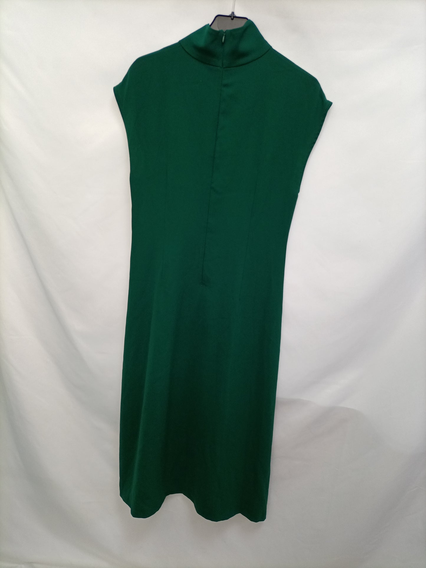 ZARA. Vestido midi verde T.xs
