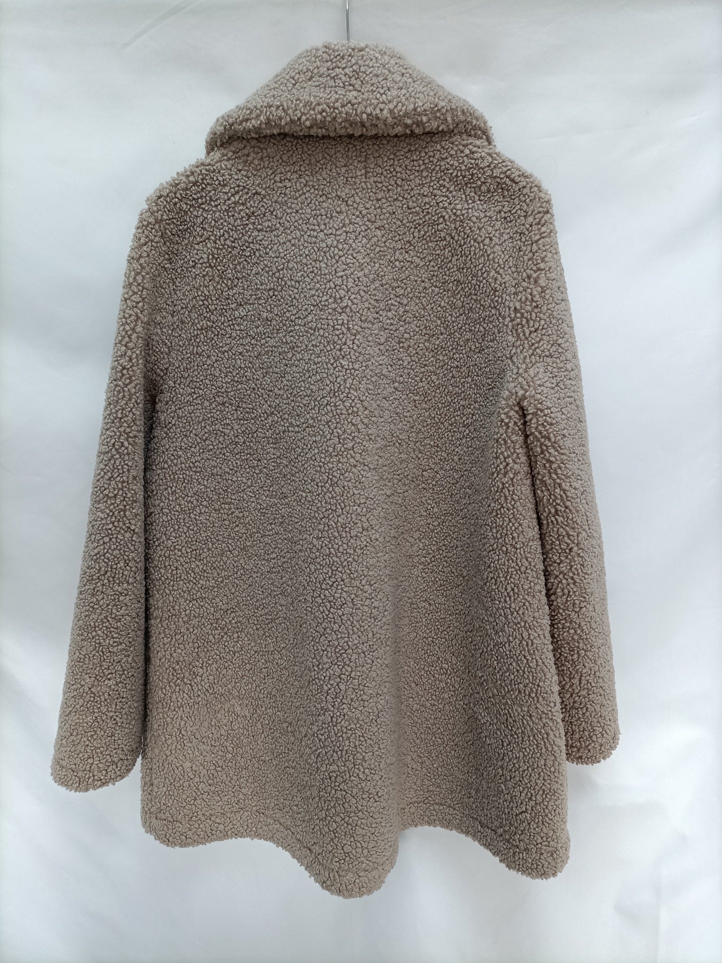 ZARA. Abrigo borrego marrón T. Xs