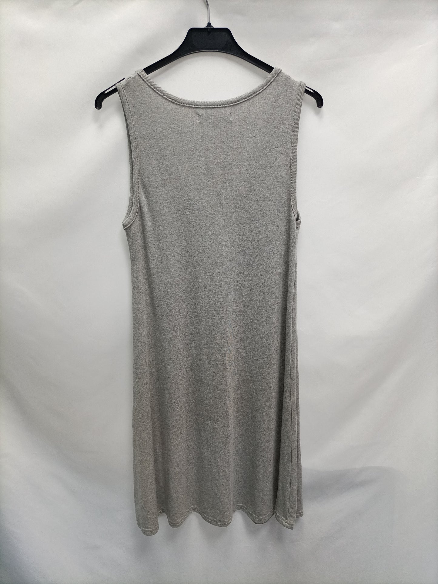 AMICHI.Vestido gris Fluido