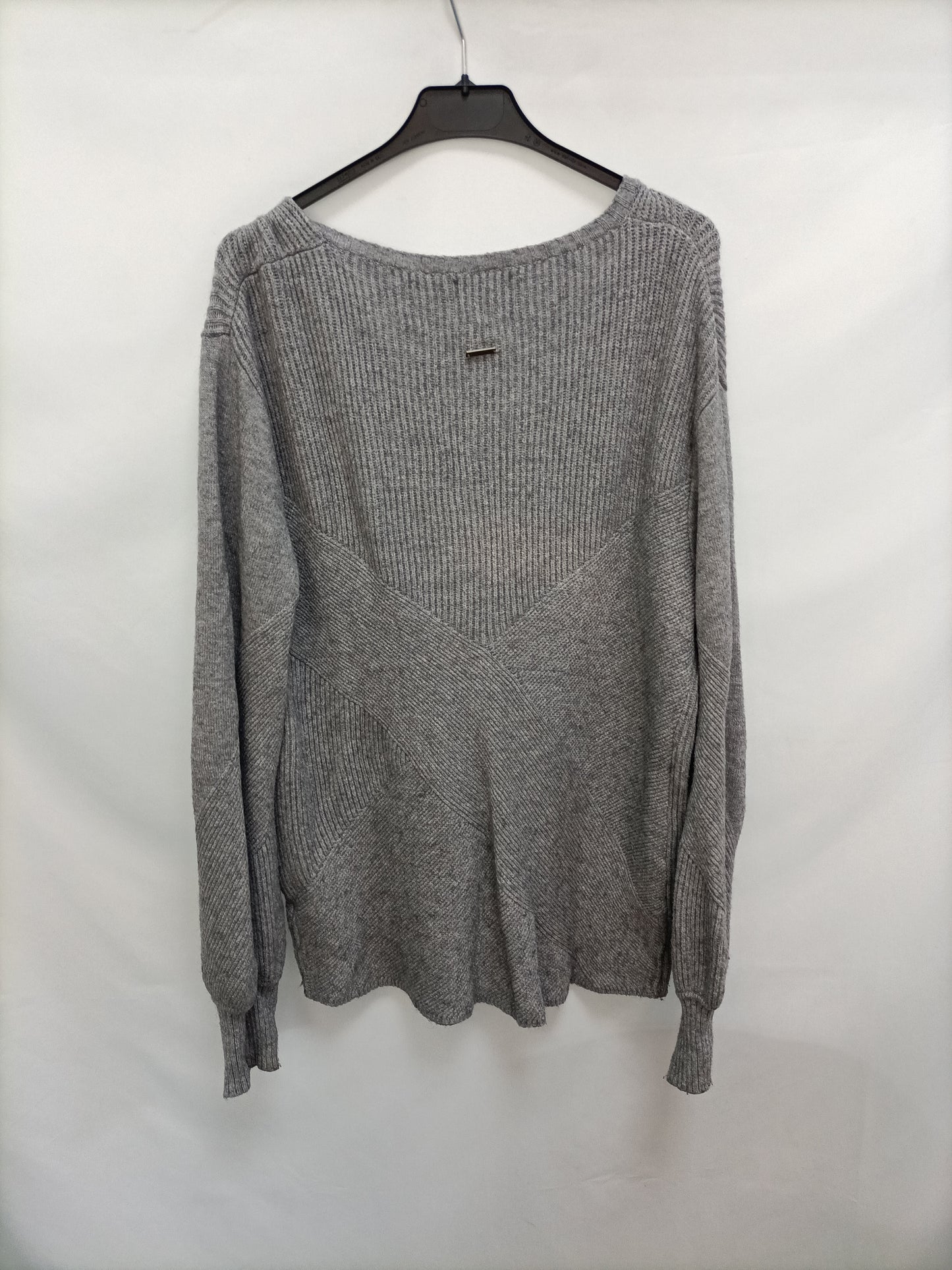 ARCHEOLOGIE. Jersey gris canalé T.XL