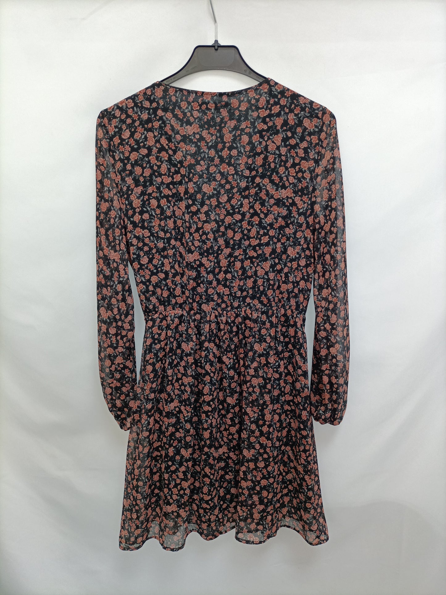 ZARA. Vestido corto flores T.xs