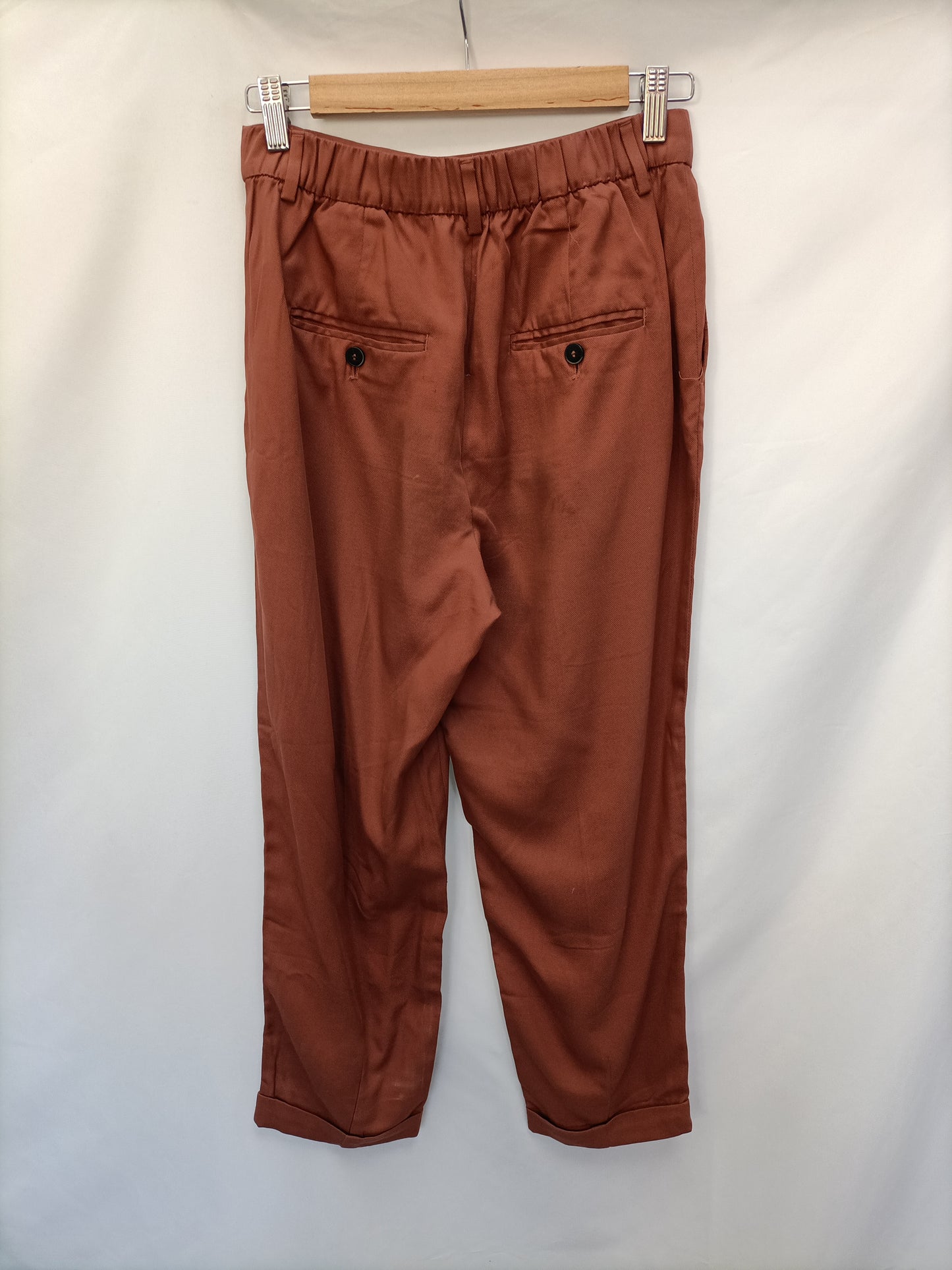 ZARA. T.xs flowing tile trousers