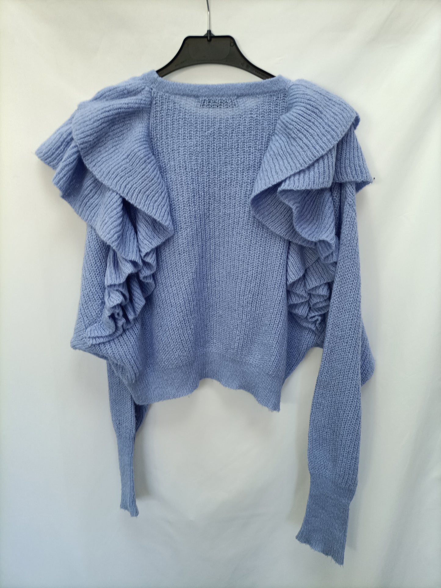 ZARA. Jersey azul volante T.s