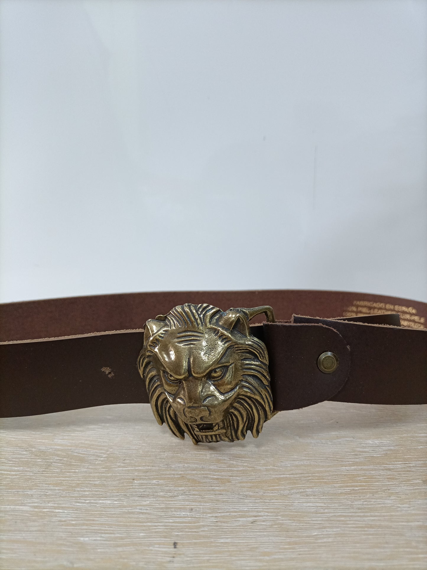OTRAS. Cinturón marrón piel leon T.u