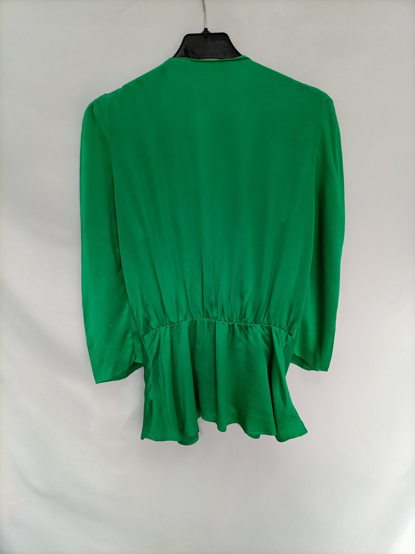 ZARA. Blusa verde cruzada T. s