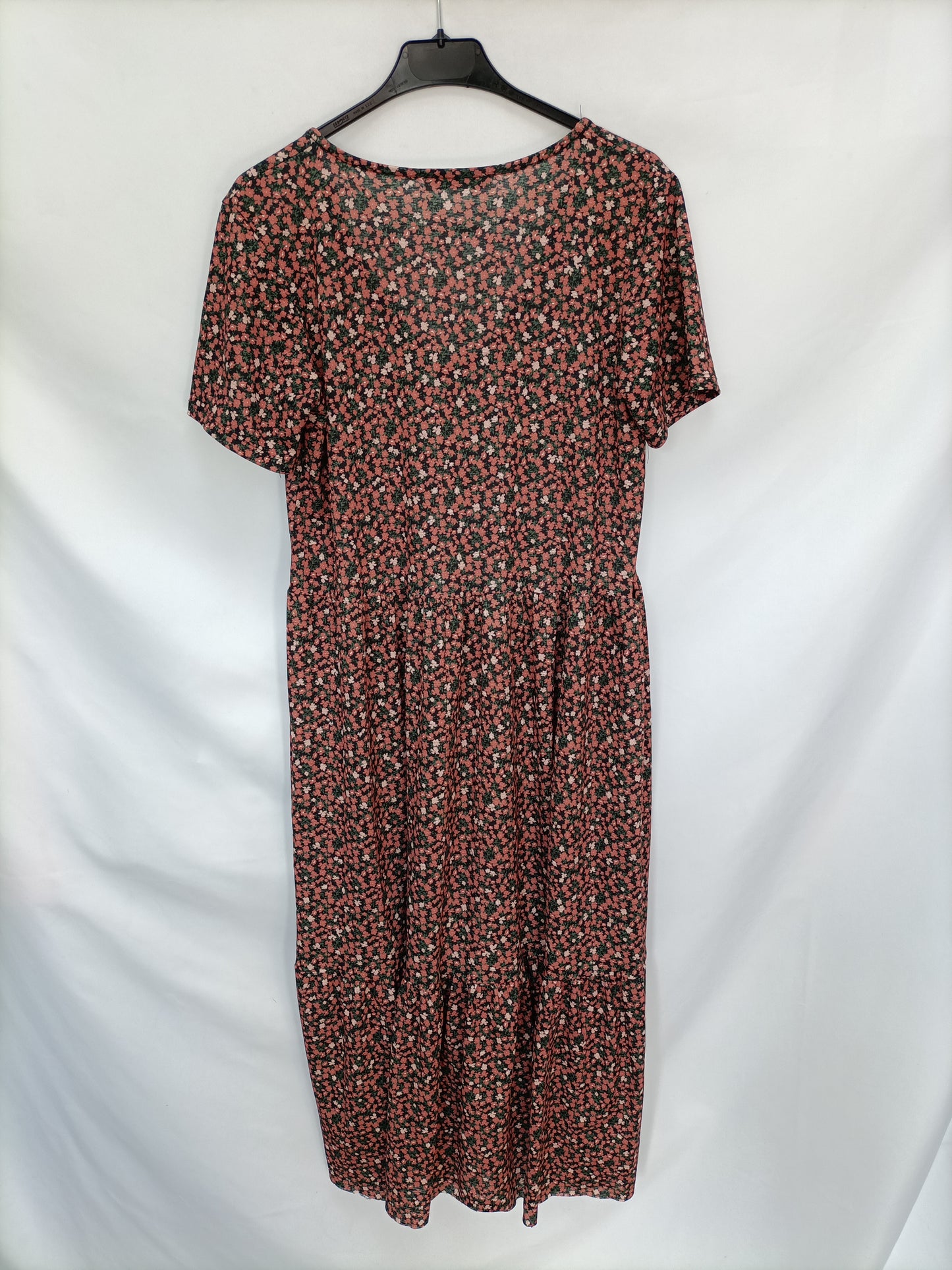 PULL&BEAR. Vestido flores largo T.m