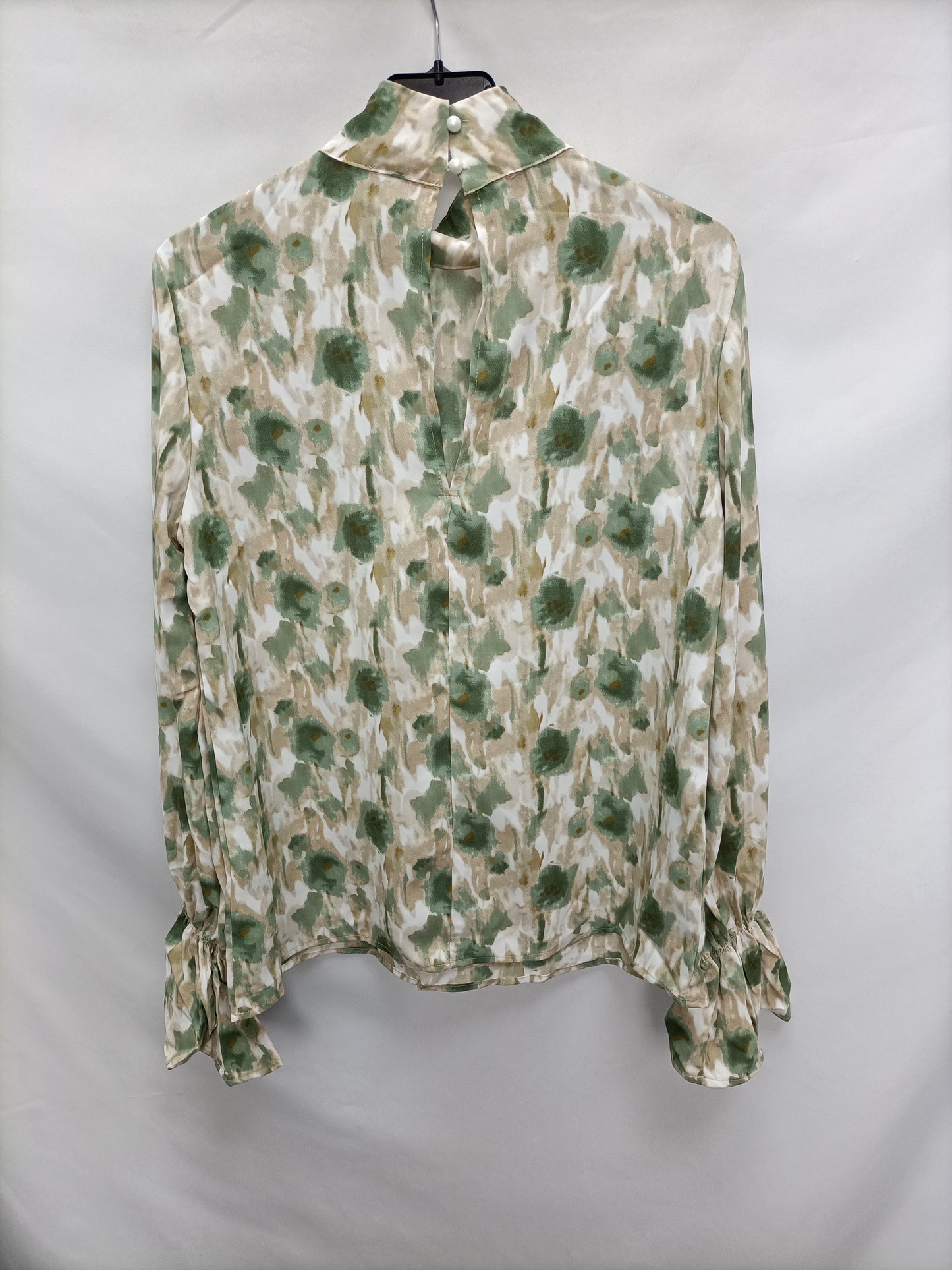 PEPITAS. Blusa tie dye verde y beige T.s