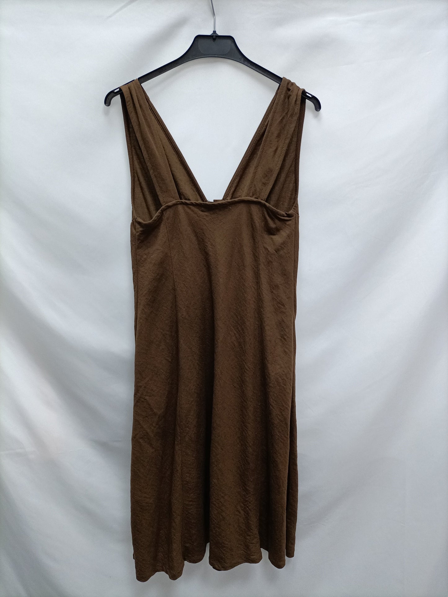 PULL&BEAR. Vestido verde Abotonado T.s