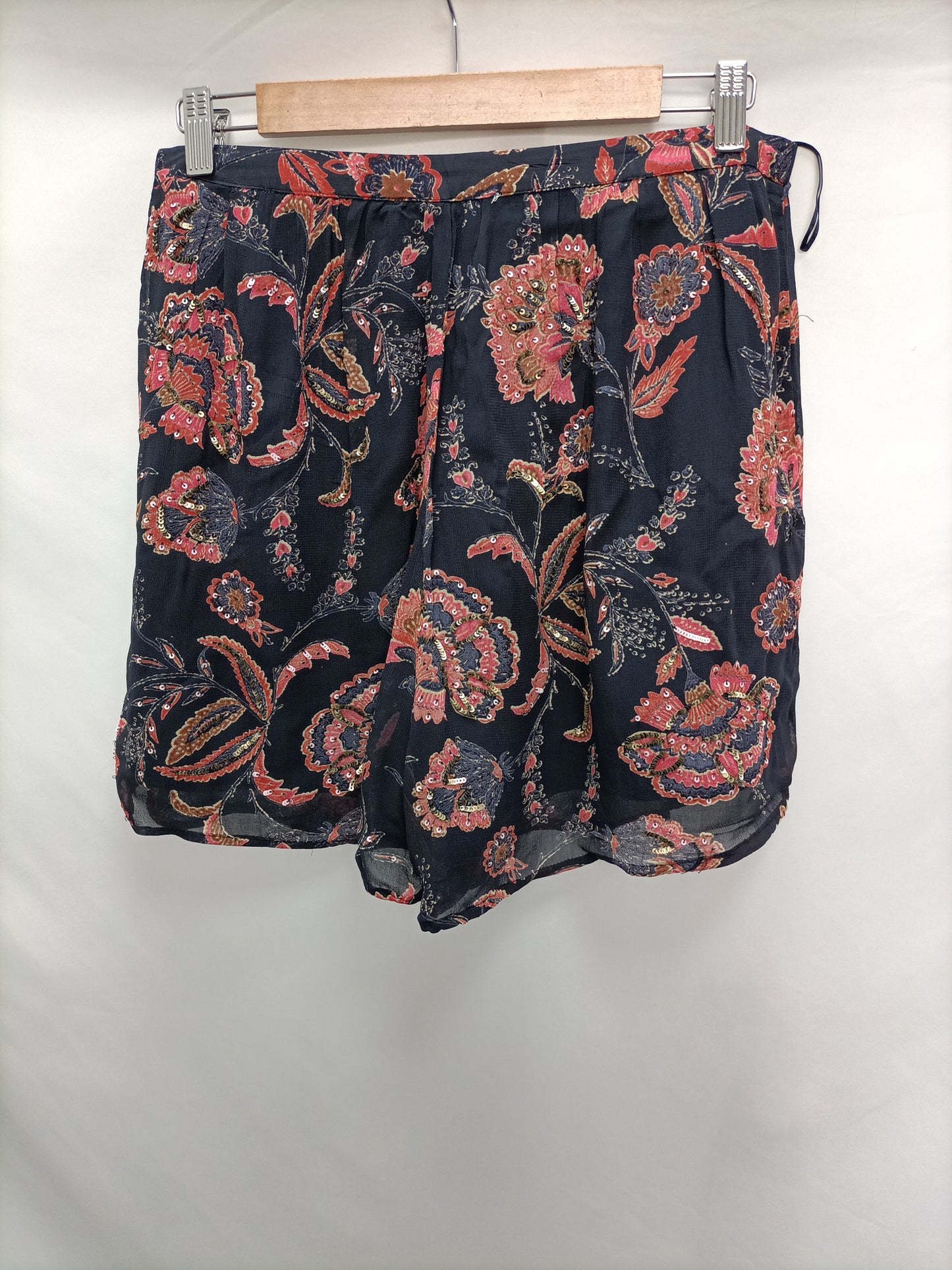 MANGO. Pantalón fluido floresT.40