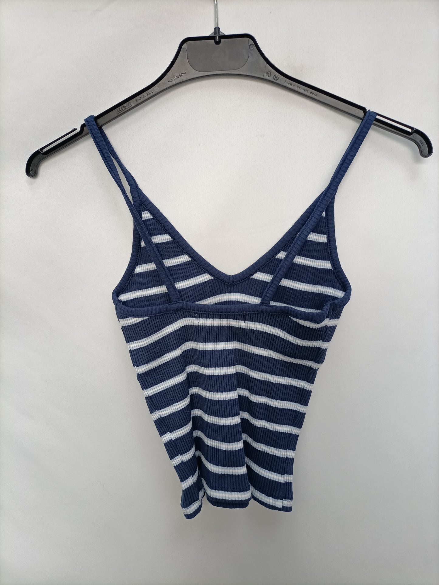 PULL&BEAR. Top rayas canalé T.m