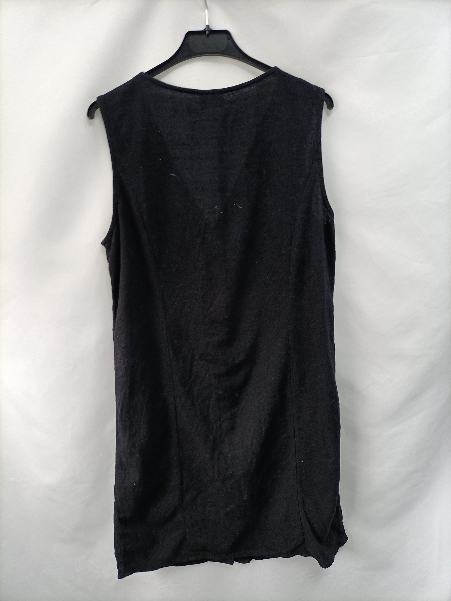 VILA CLOTHES. Black buttoned dress, size 40