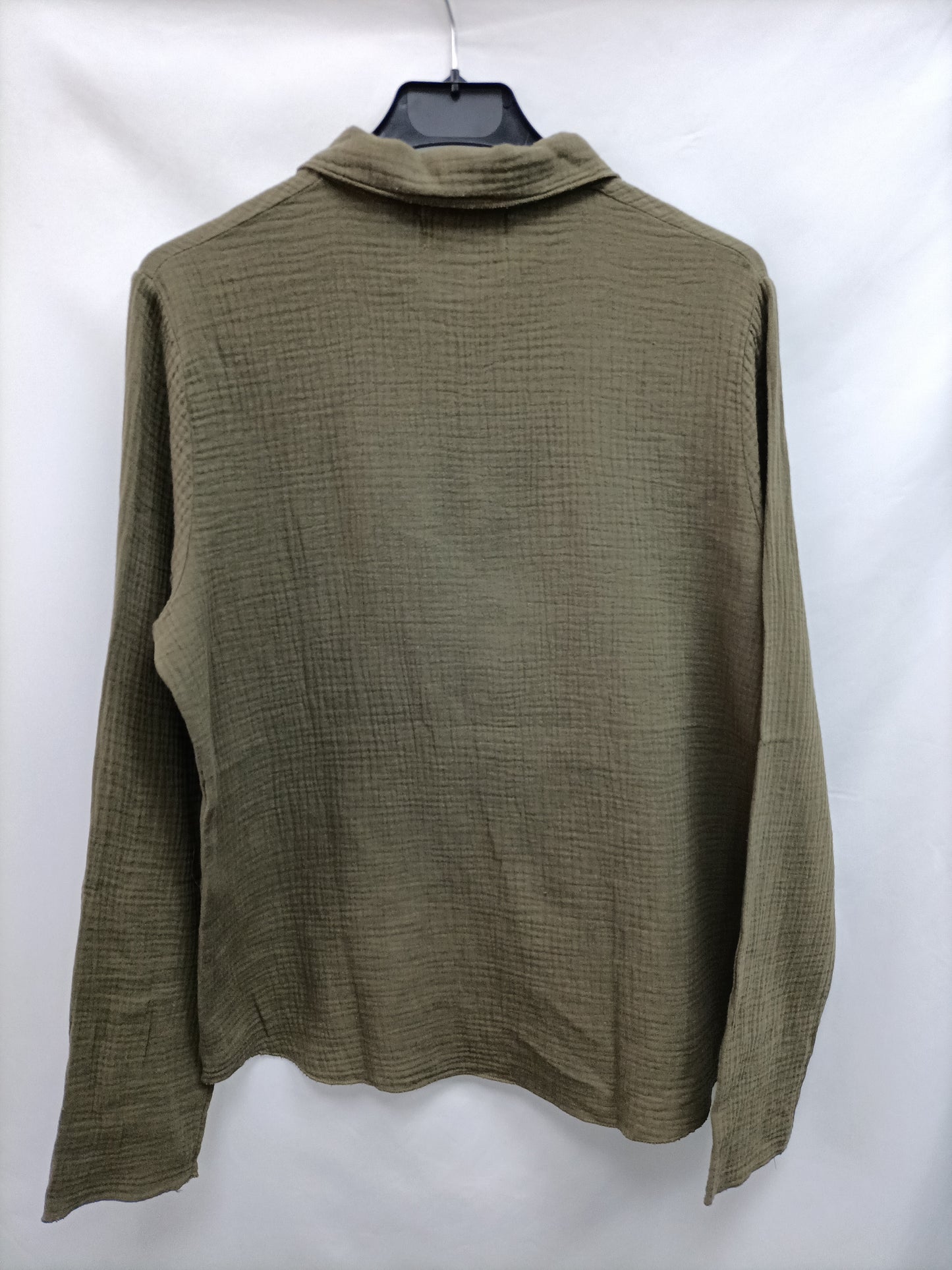 BEATRIZ FUREST. Camisa verde algodón T.38