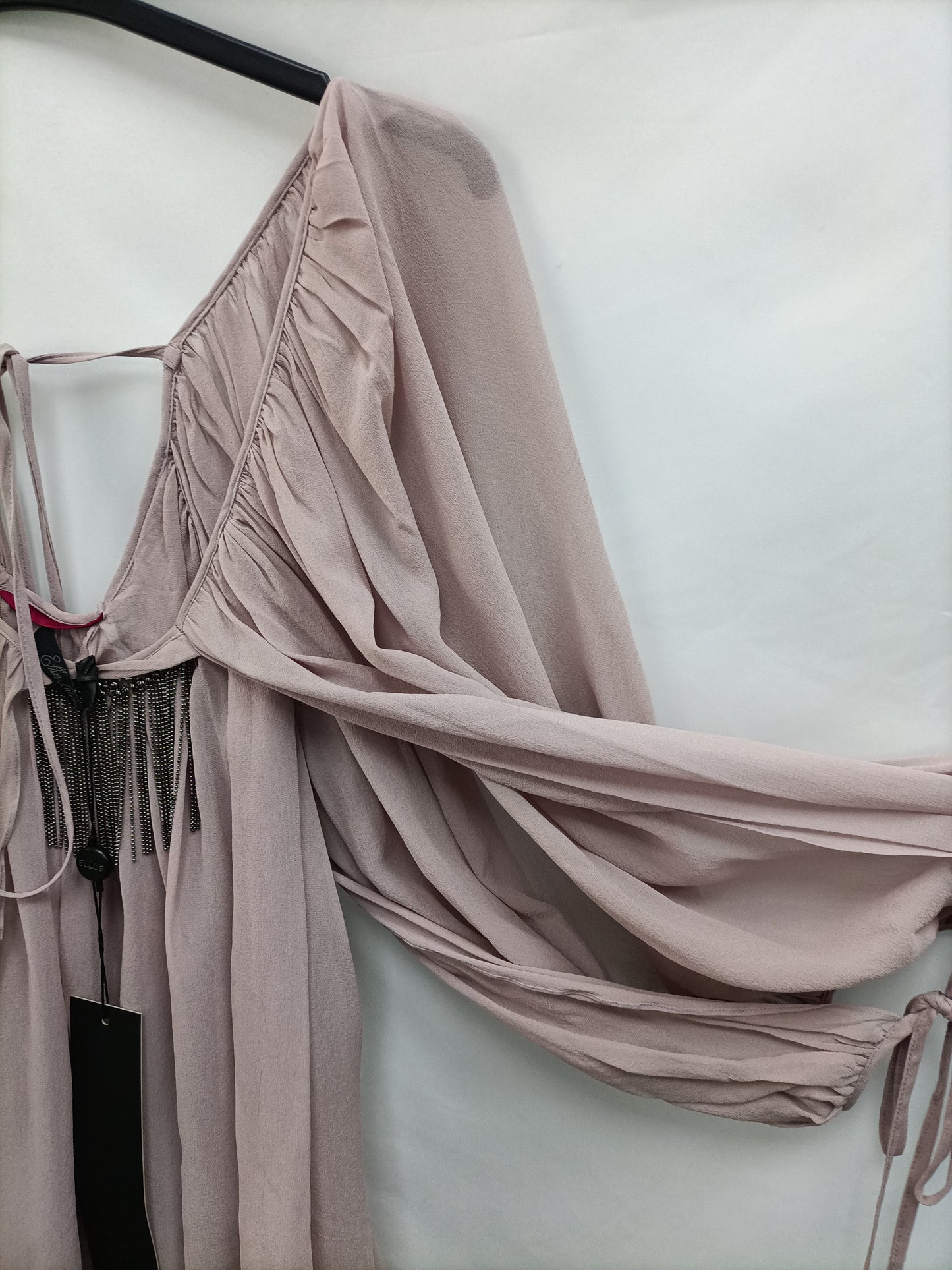 ELLUS. Blusa seda rosa T.s