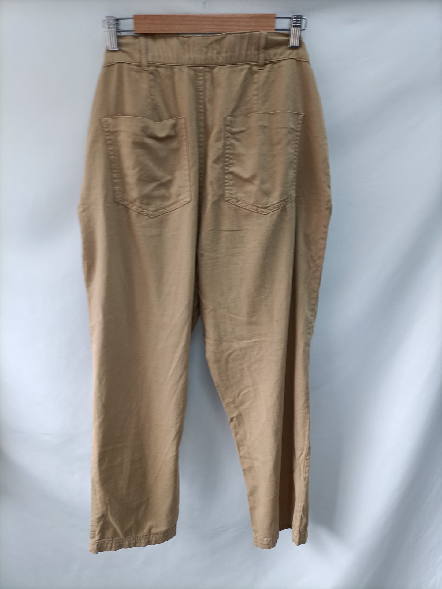 MANGO. Straight-cut camel trousers, size 42