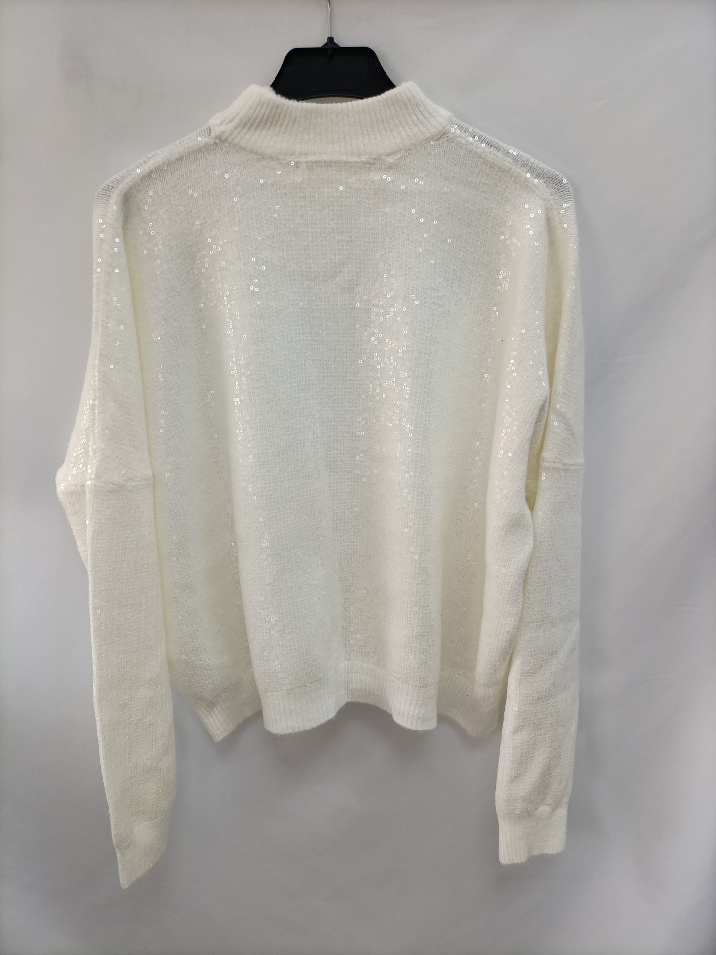 SFERA. Jersey blanco lentejuelas T.m